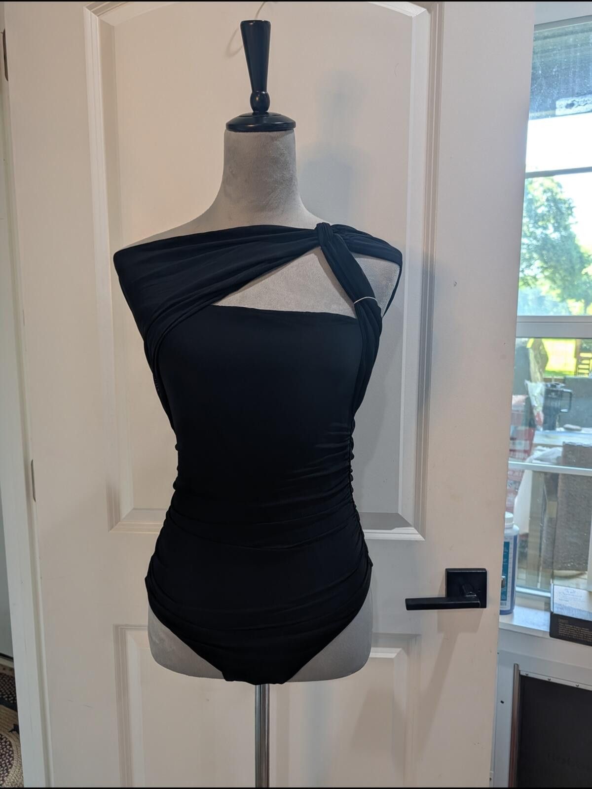 Other ReoRia Black One-Shoulder Twist-Ring Bodysuit Size M / US 6-8 / IT 42-44 - 2 Thumbnail