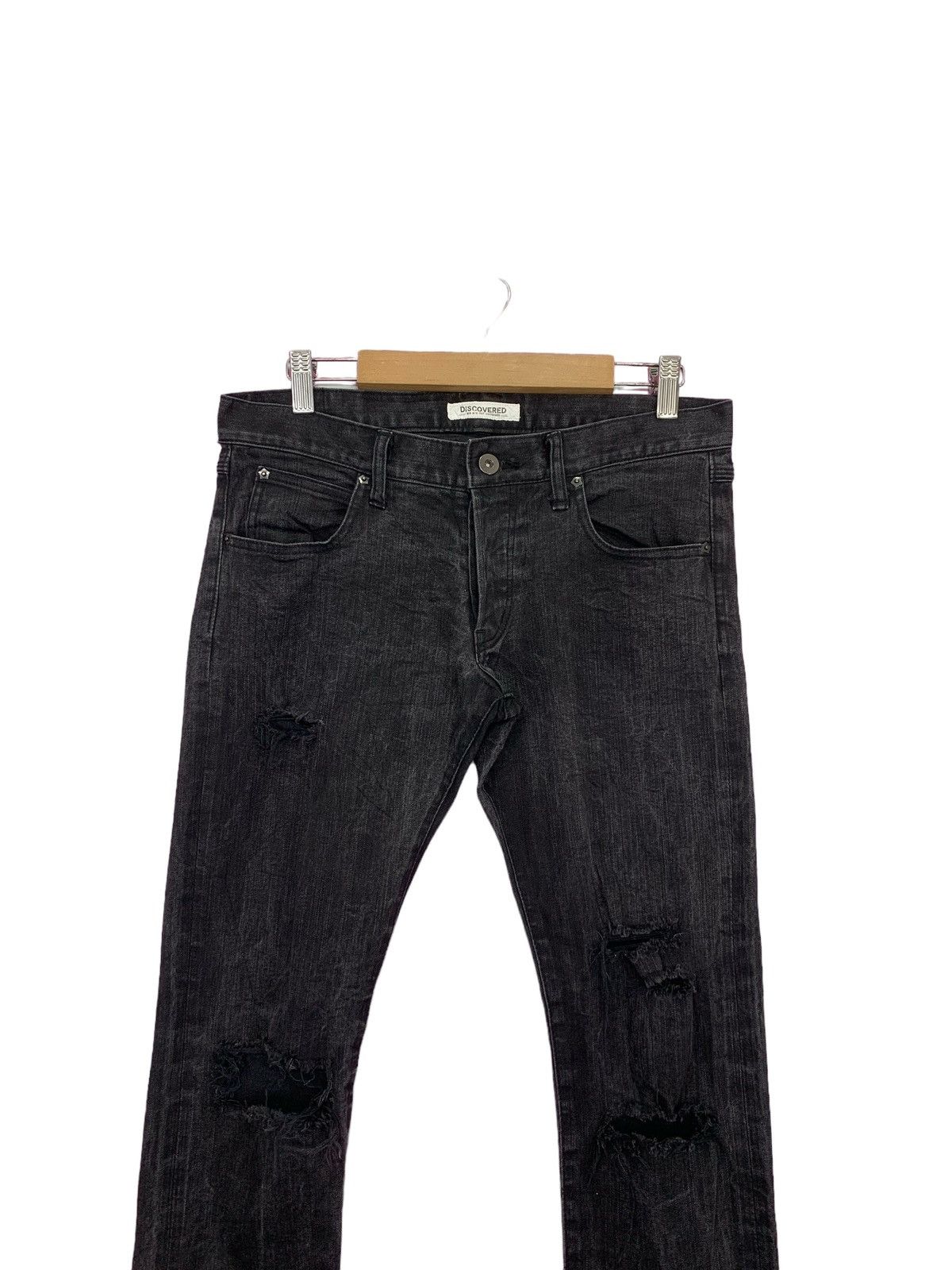 DISCOVERED × Japanese Brand Discovered Japanese Skinny Distressed Denim Pants (AD27) Size 29" - 5 Thumbnail