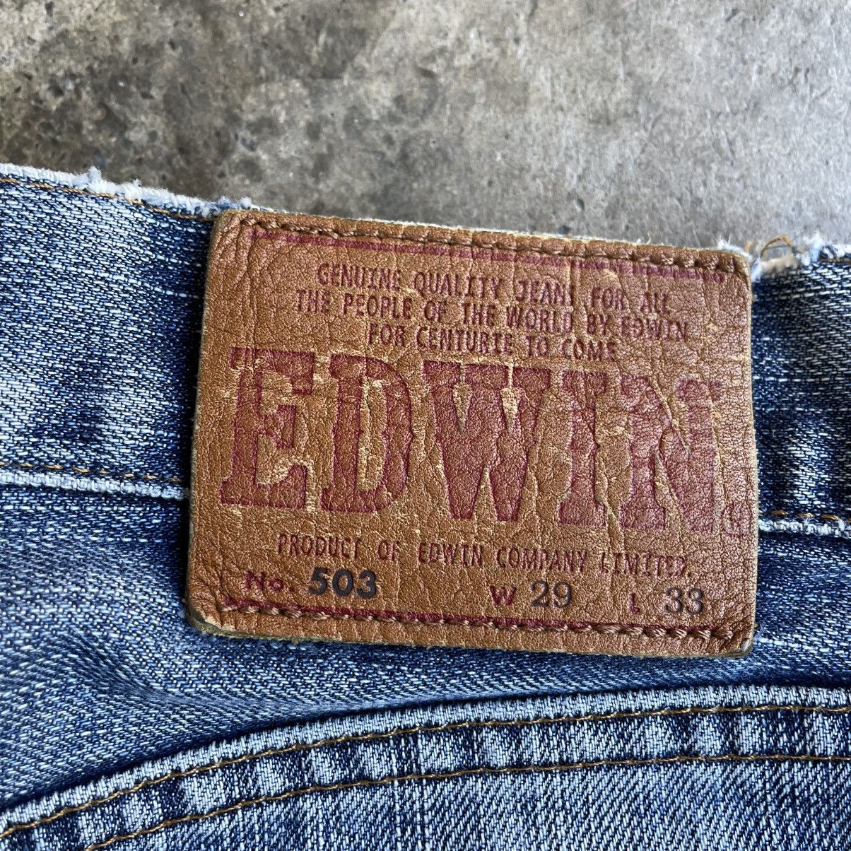 Edwin 🔥Vintage Edwin 503 Stoned Washed Ripped Distress Denim Jeans Size US 30 / EU 46 - 16 Thumbnail