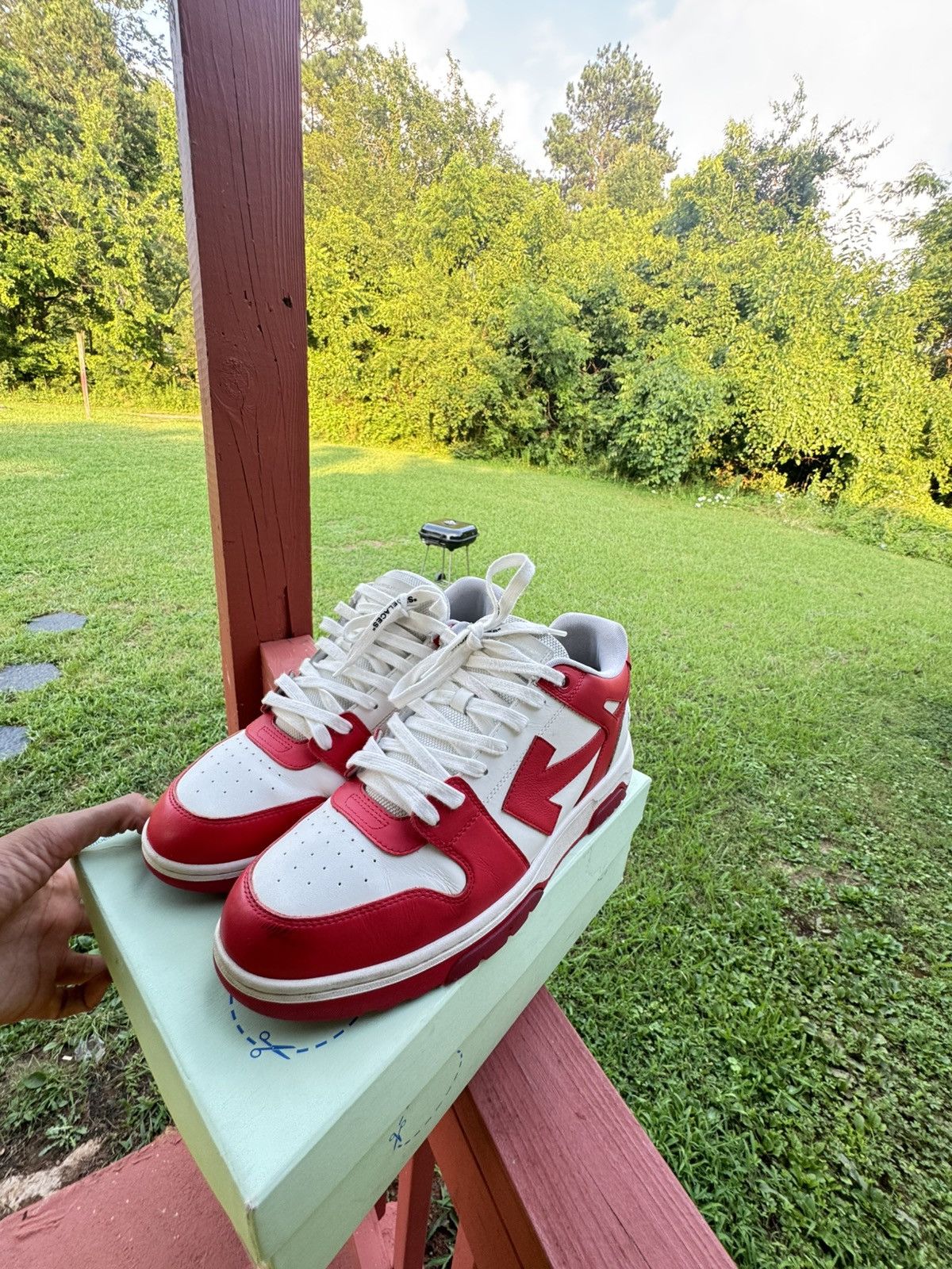 Off-White Out of Office 'Red White' size 46 US 13