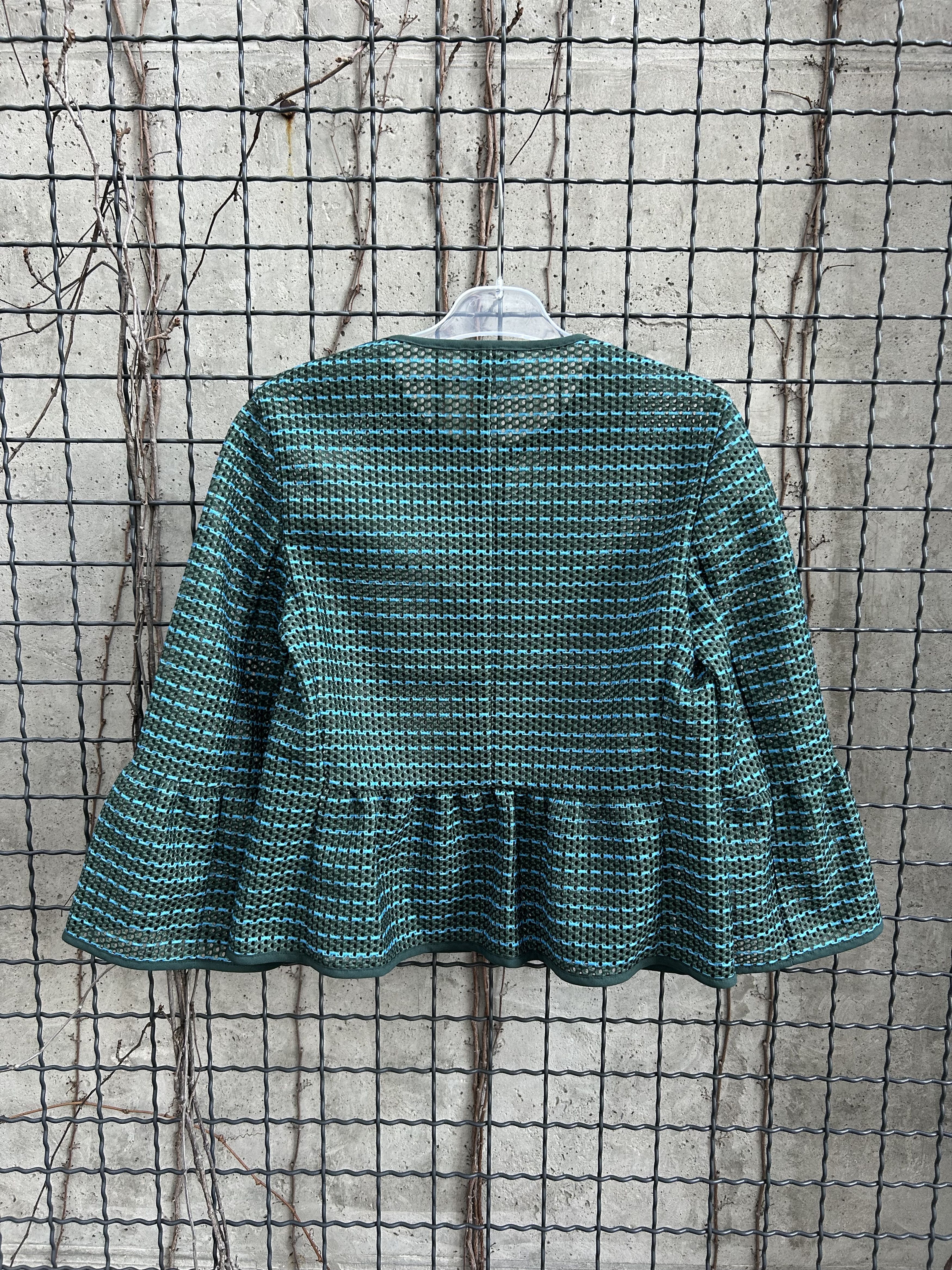Akris Akris Punto Striped Mesh Bell Sleeve Jacket Size M / US 6-8 / IT 42-44 - 2 Thumbnail