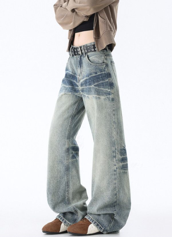 Vintage Men's high street distressed loose flared jeans Size US 32 / EU 48 - 3 Thumbnail
