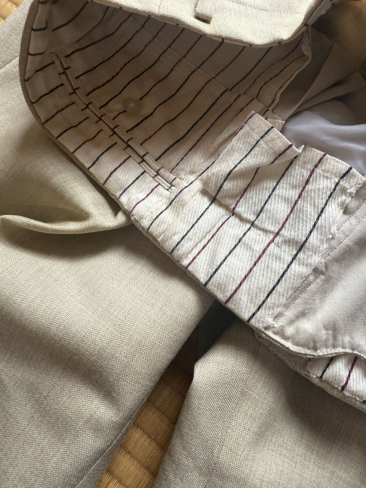 Other Spring&Summer Cream Linen Slacks NEW WOOL DELUX Tag Size US 34 / EU 50 - 8 Thumbnail