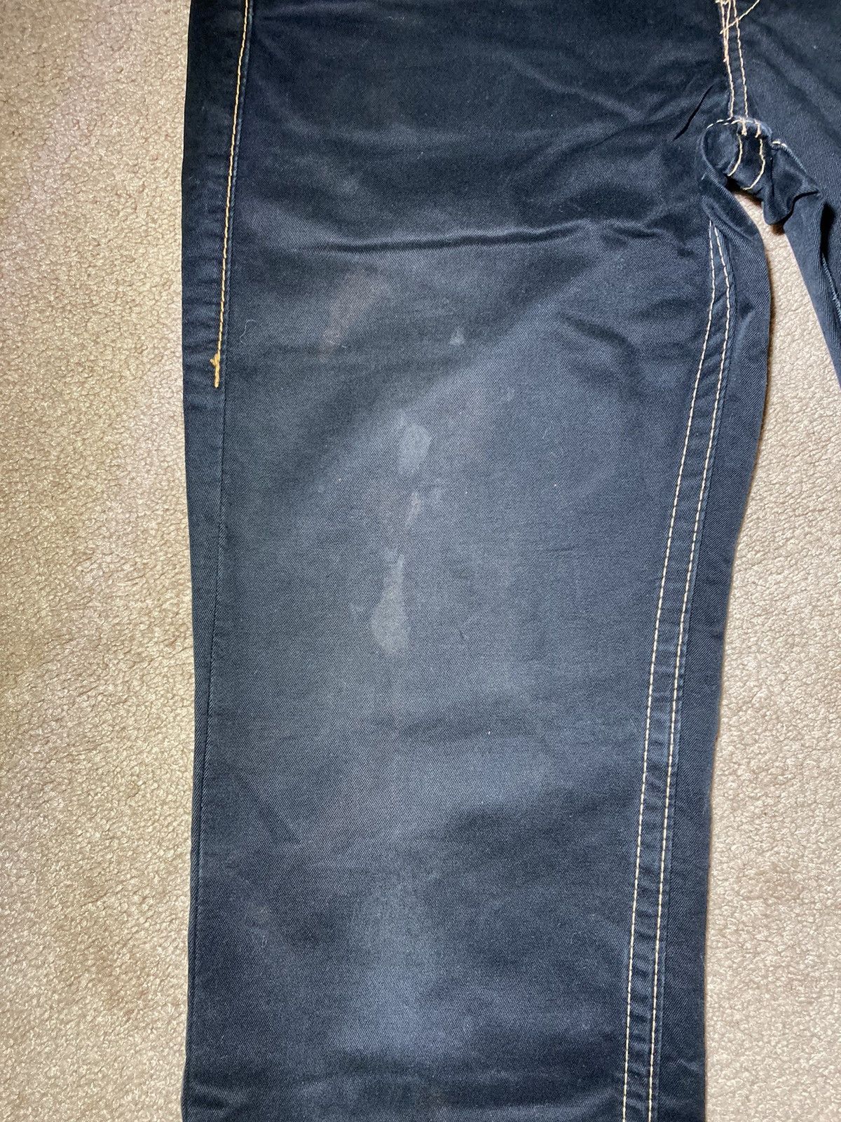 Japanese Brand AW02 Junya Watanabe Contrast Stitch Black Pants Denim Medium Size US 32 / EU 48 - 3 Thumbnail
