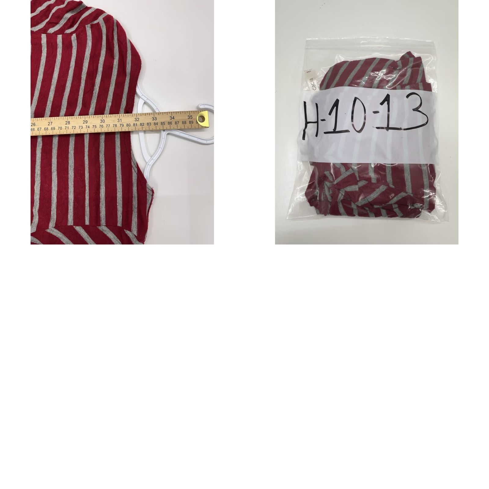 Vintage Cacia Womens Dress XL Red Gray Striped Long Sleeve Stretchy Size XL / US 12-14 / IT 48-50 - 8 Thumbnail