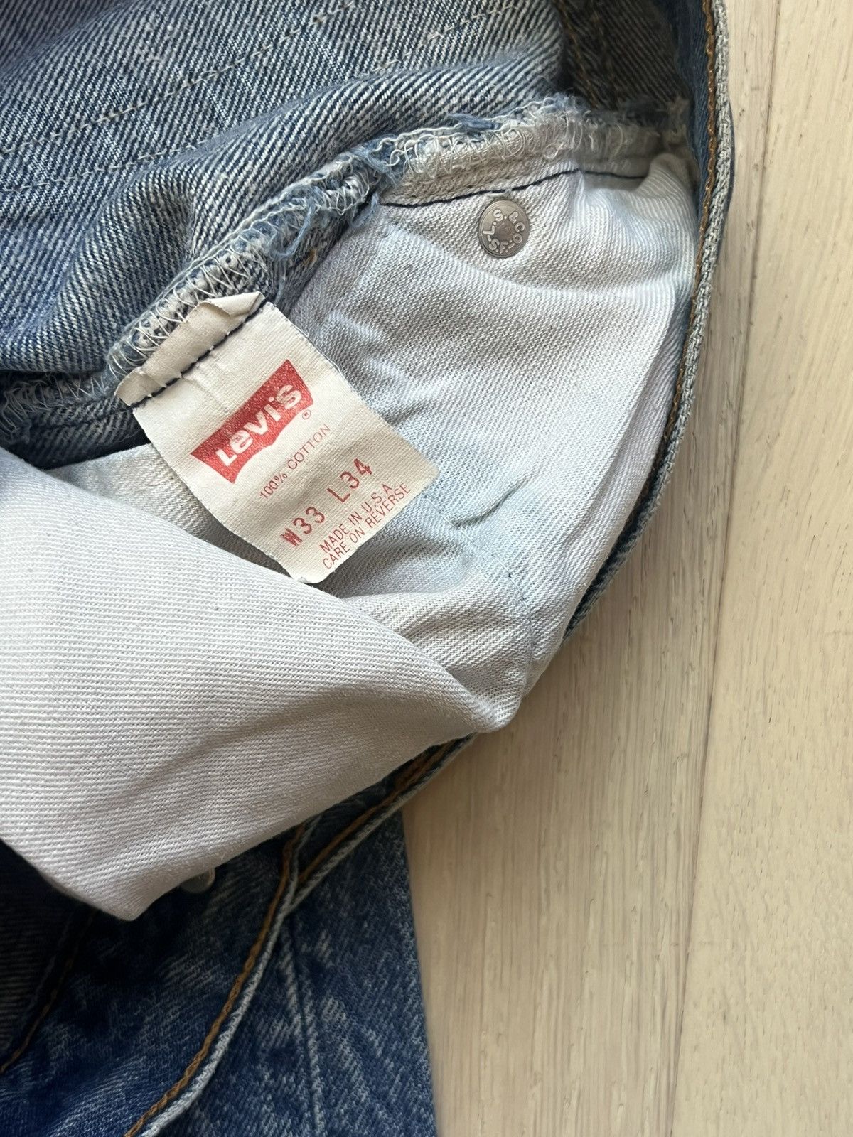 Levi's Levis 501 33x34 vintage denim jeans made in usa xx Size US 33 - 4 Thumbnail