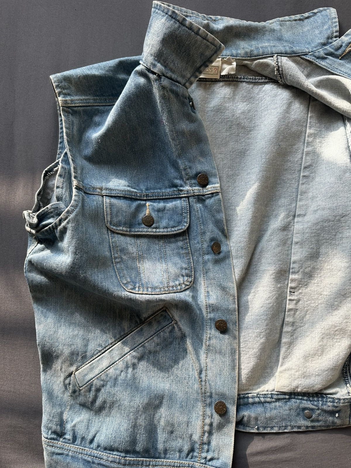 Guess × Vintage Vintage GUESS Denim Vest Size US M / EU 48-50 / 2 - 7 Thumbnail