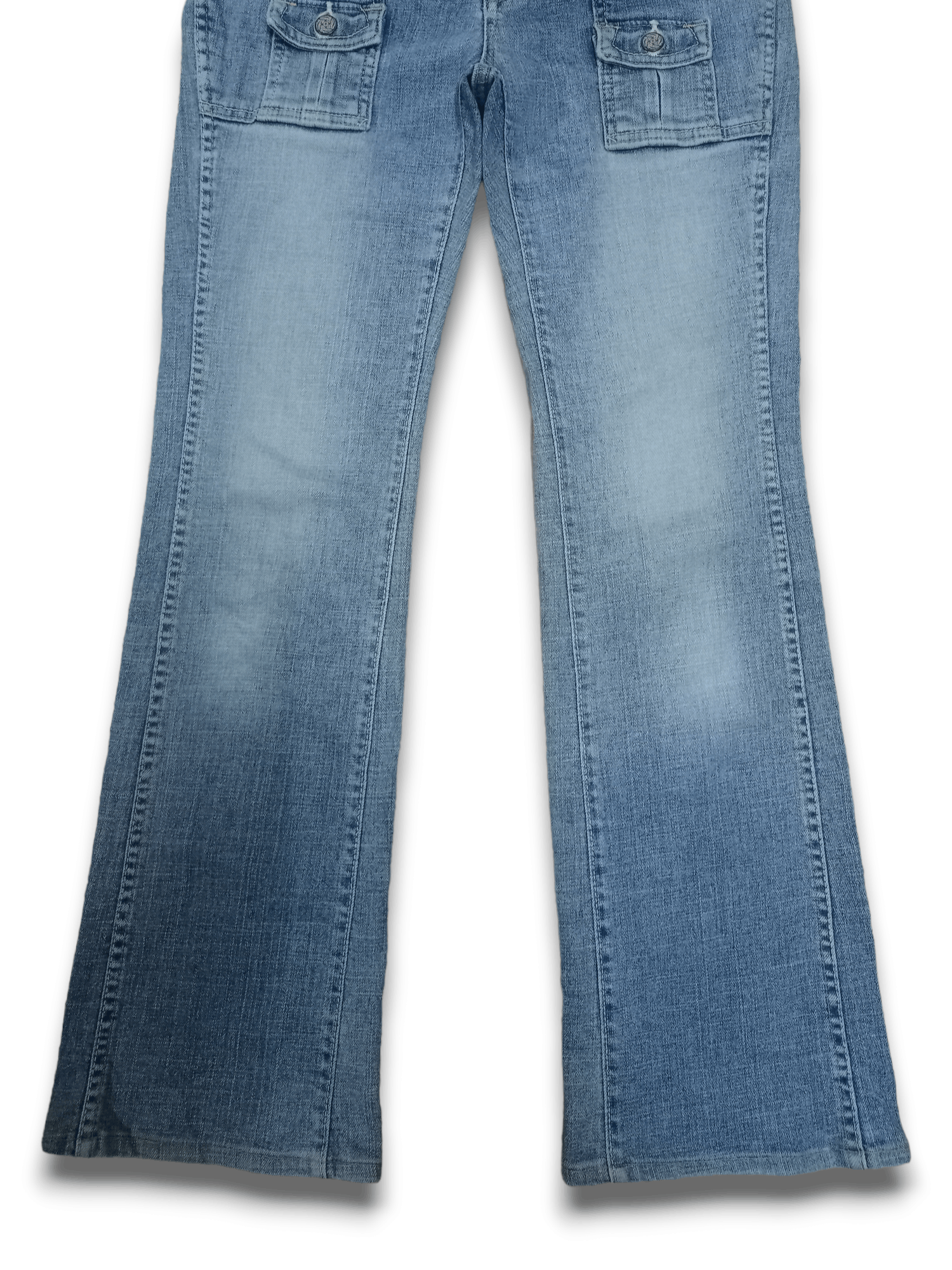 Japanese Brand Vintage Japanese Brand Flare Denim Bush Pants Size US 30 / EU 46 - 7 Thumbnail