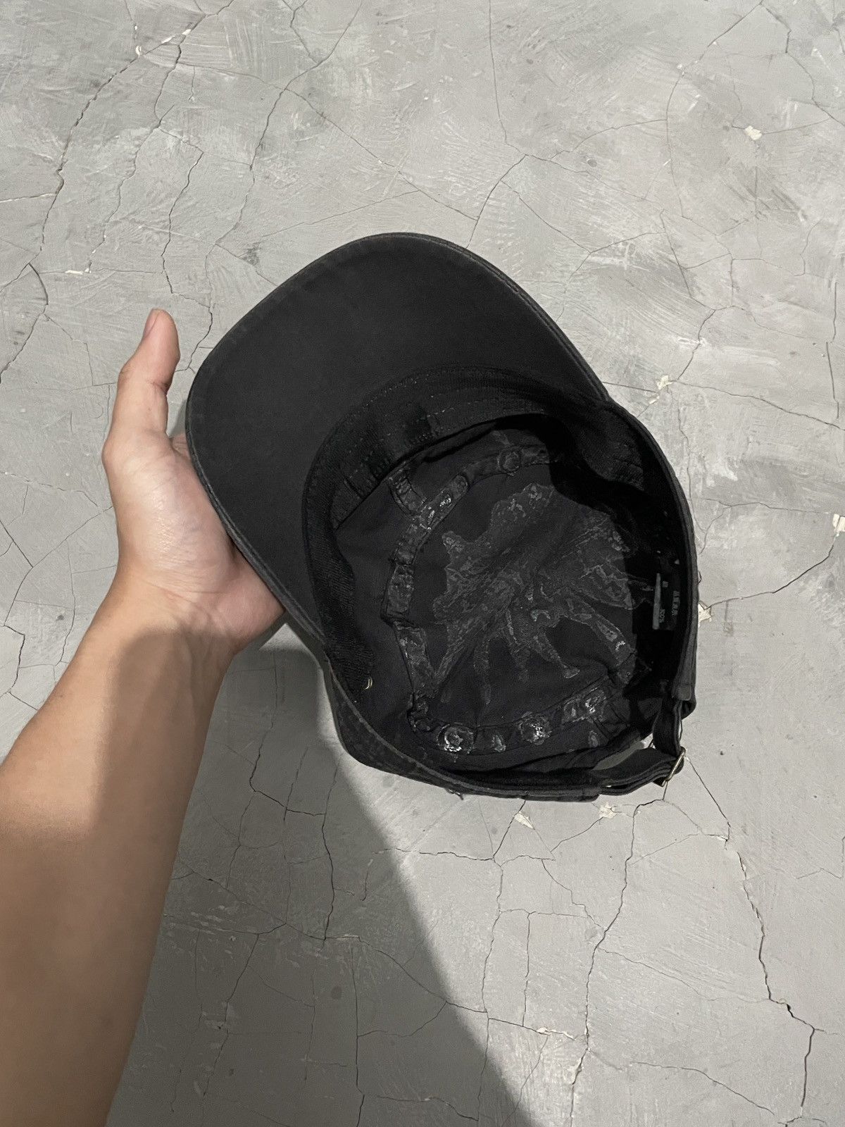 Unsound Rags Two Fold Waxed Faded Black Silver Distressed Cadet Hat Size ONE SIZE - 5 Thumbnail