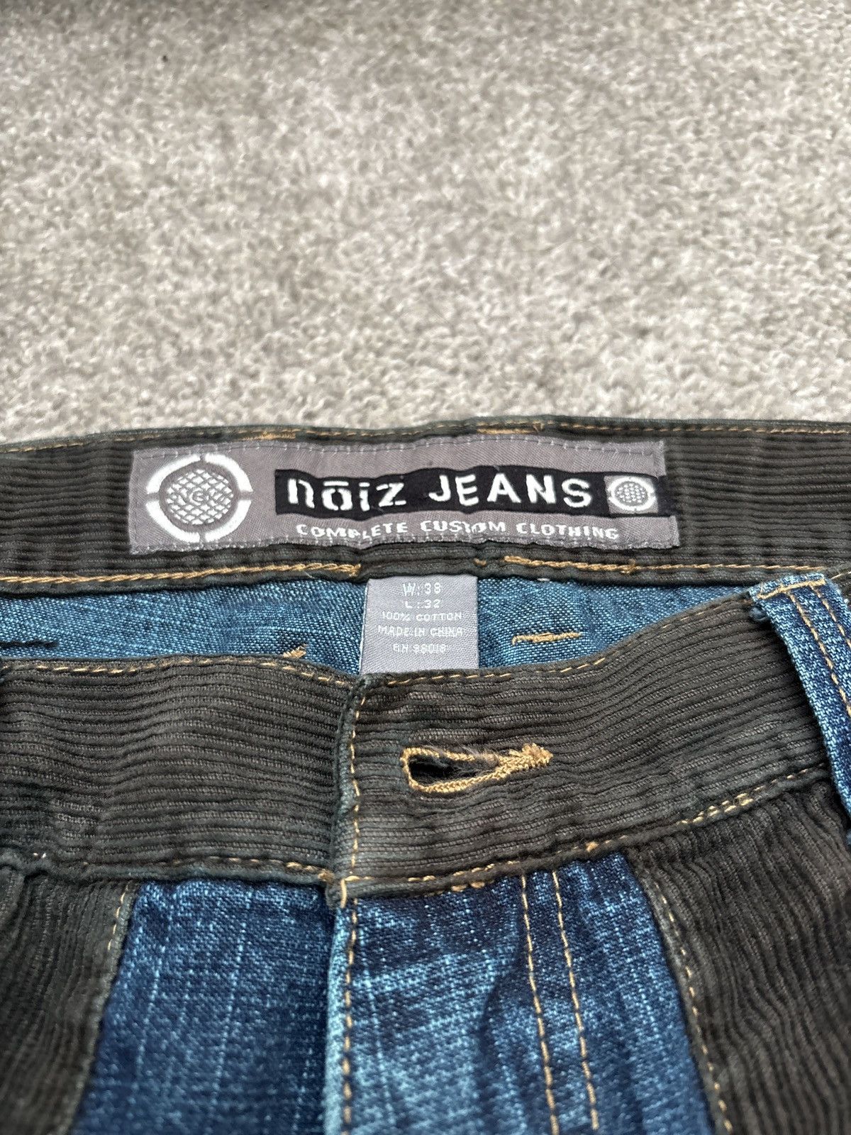 Japanese Brand 1 of 1 Noiz Jeans 2000s Custom Made Size US 33 - 3 Thumbnail