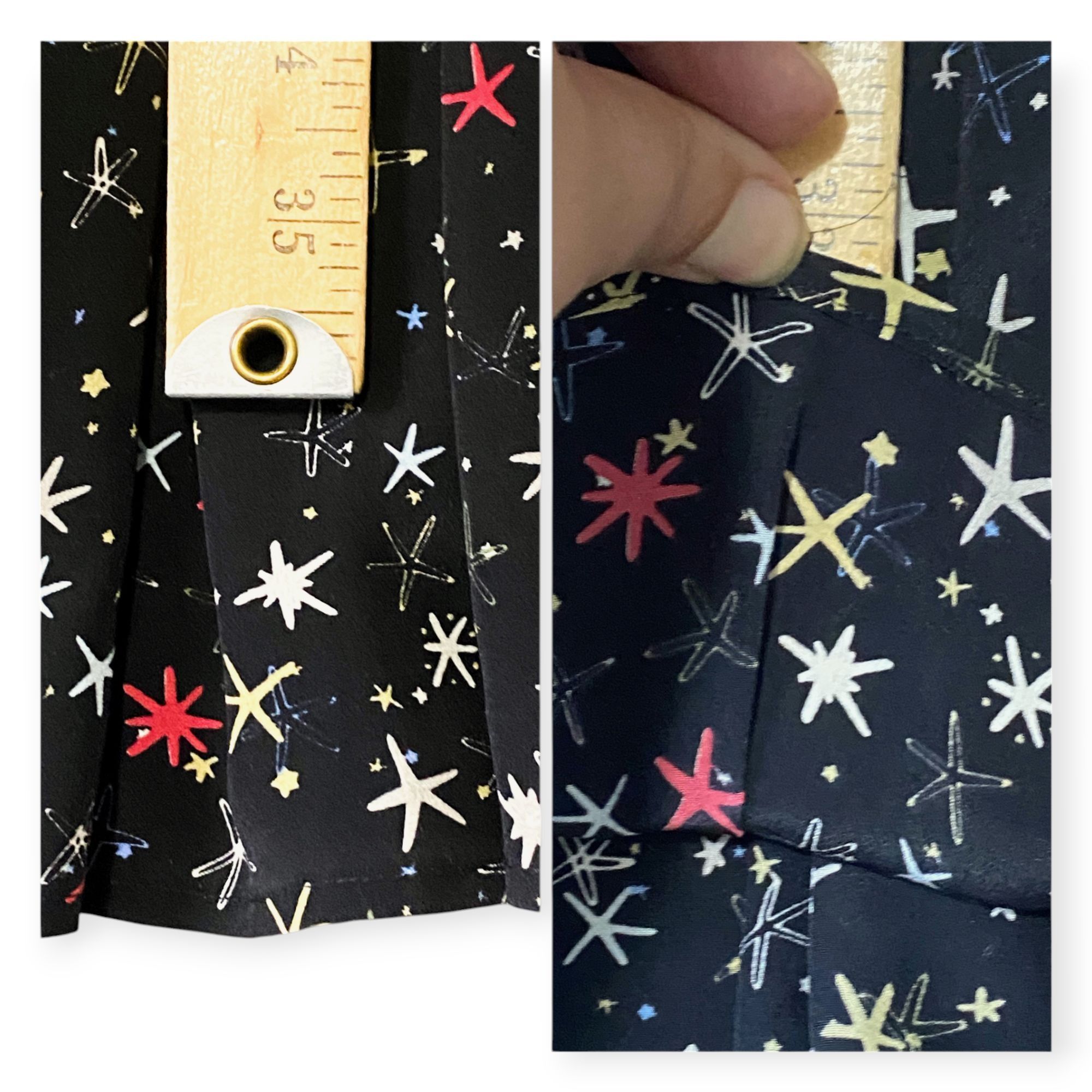 Anine Bing Anine Bing 'Martha' Black Silk Stars Print Dress Size L Size L / US 10 / IT 46 - 12 Thumbnail