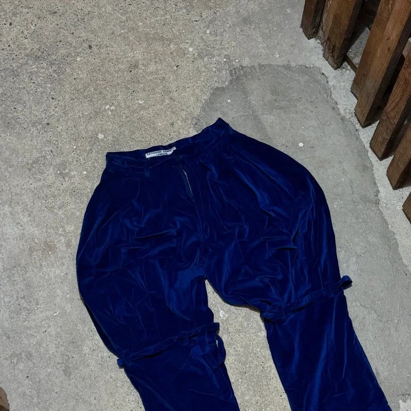 Katharine Hamnett London 80s Katherine Hamnett London velour bondage wide strap pants Size 26" / US 2 / IT 38 - 11 Thumbnail