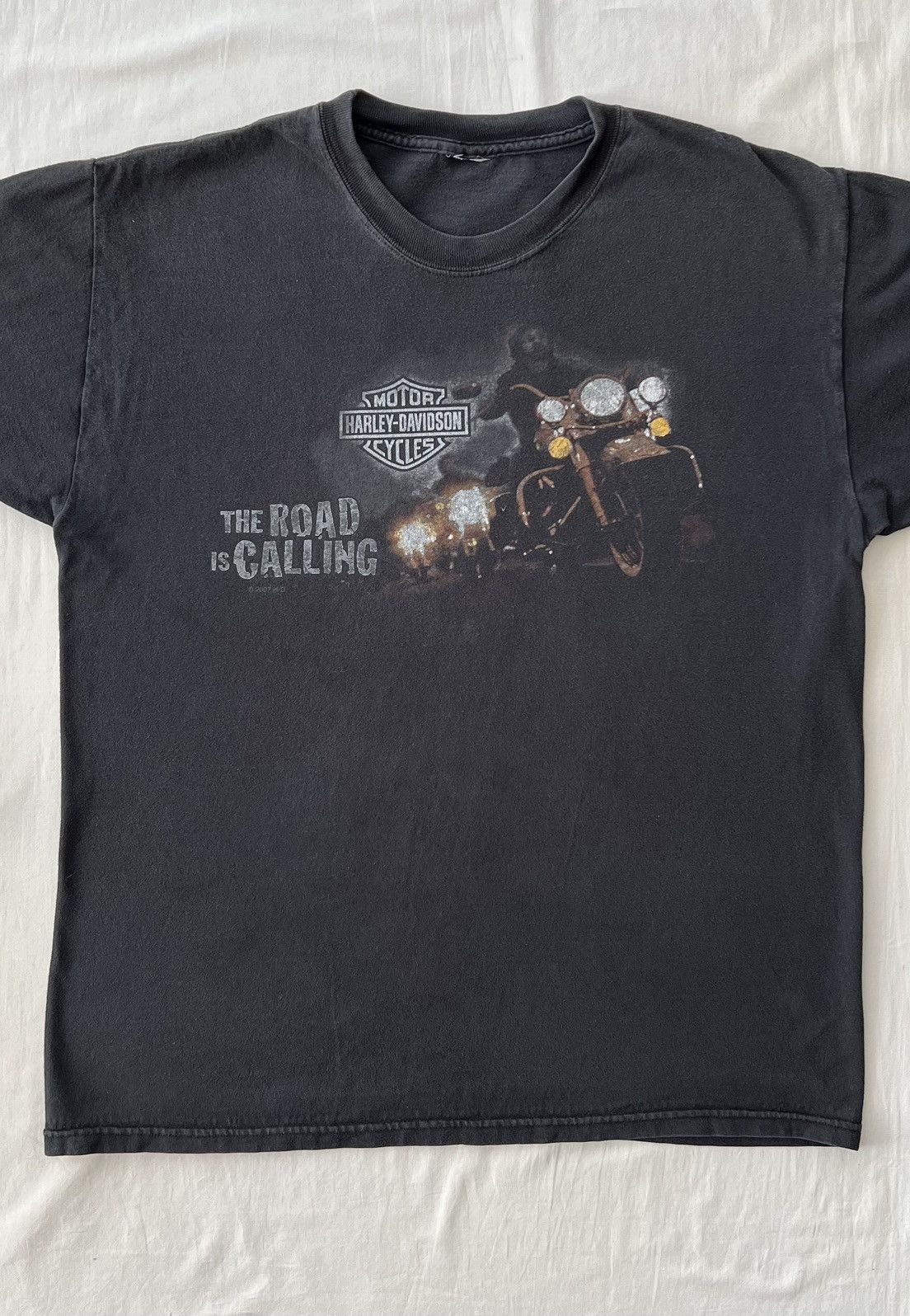 Harley Davidson Vintage 2007 Harley Davidson The Road is Calling T-shirt Size US L / EU 52-54 / 3 - 6 Thumbnail