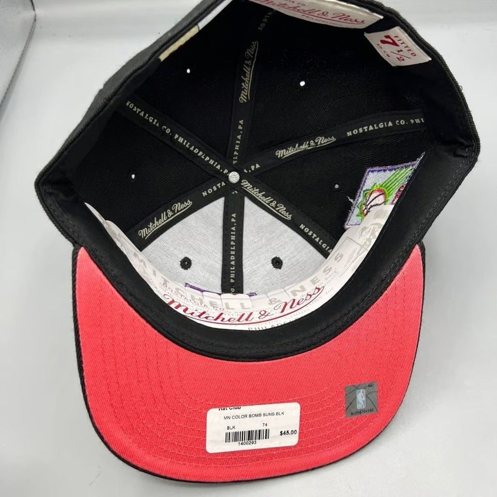 Mitchell & Ness Phoenix Suns Hat Men 7 1/2 Mitchell & Ness NBA Fitted Cap Size ONE SIZE - 4 Thumbnail
