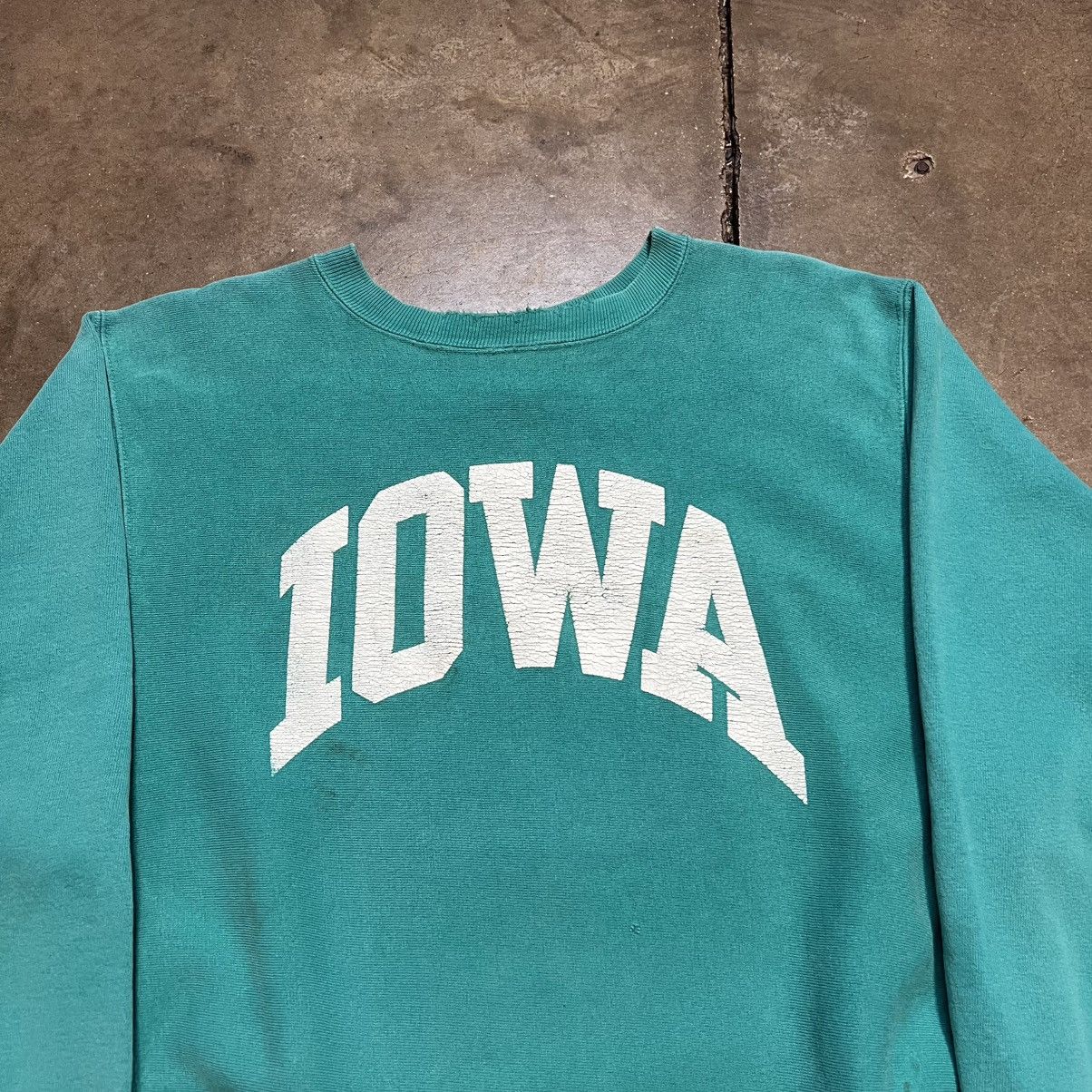 トップス Champion Reverse Weave 90s IOWA Vintage 90s Champion Reverse Weave Warm Up Sweatshirt Iowa