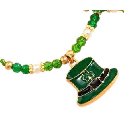 Handmade St Patricks Day Knotted String Beaded Bracelet Anklet Leprec Size ONE SIZE - 5 Thumbnail