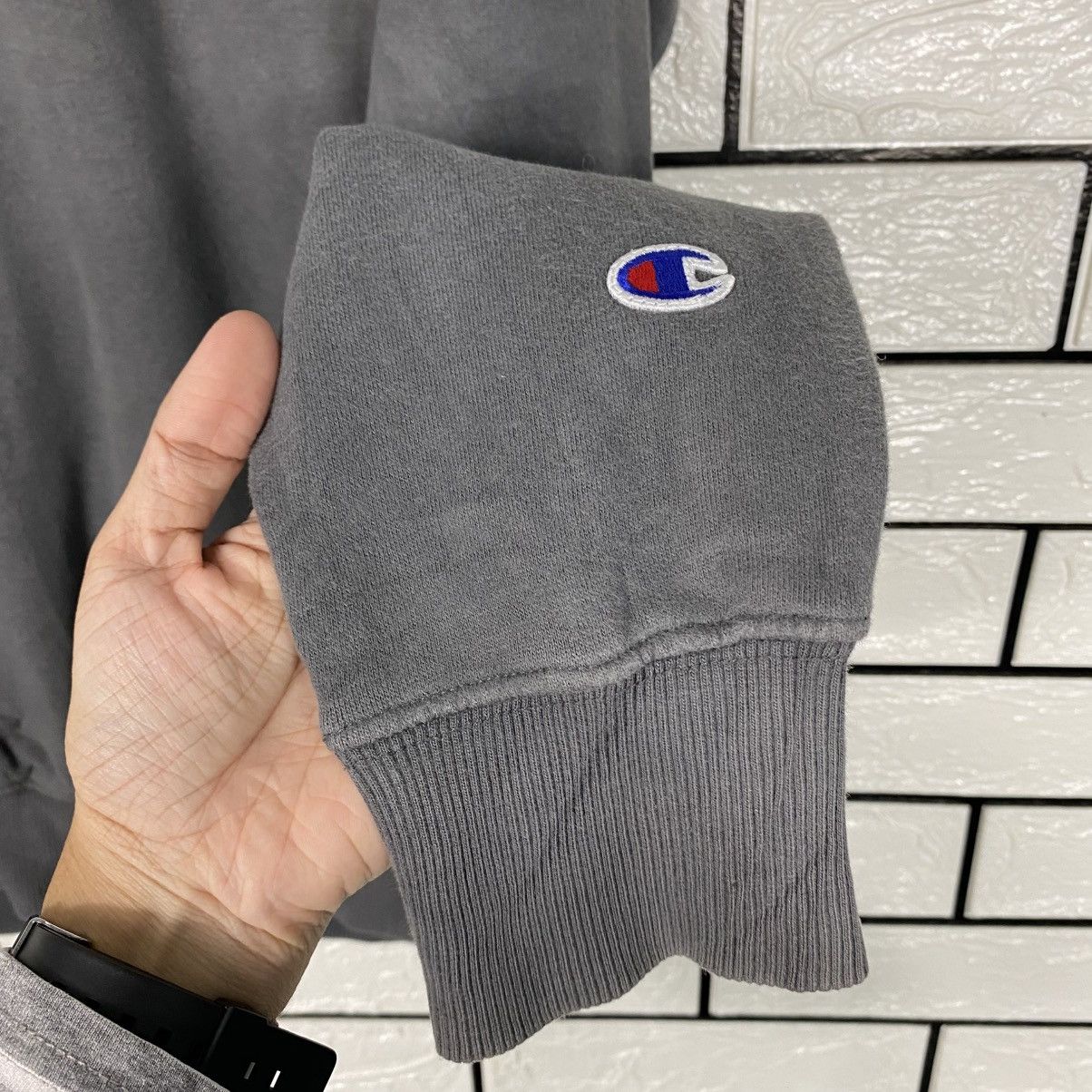 Japanese Brand 📌Vintage Sweatshirt Champion Big Log Spell Out Size US XL / EU 56 / 4 - 12 Thumbnail
