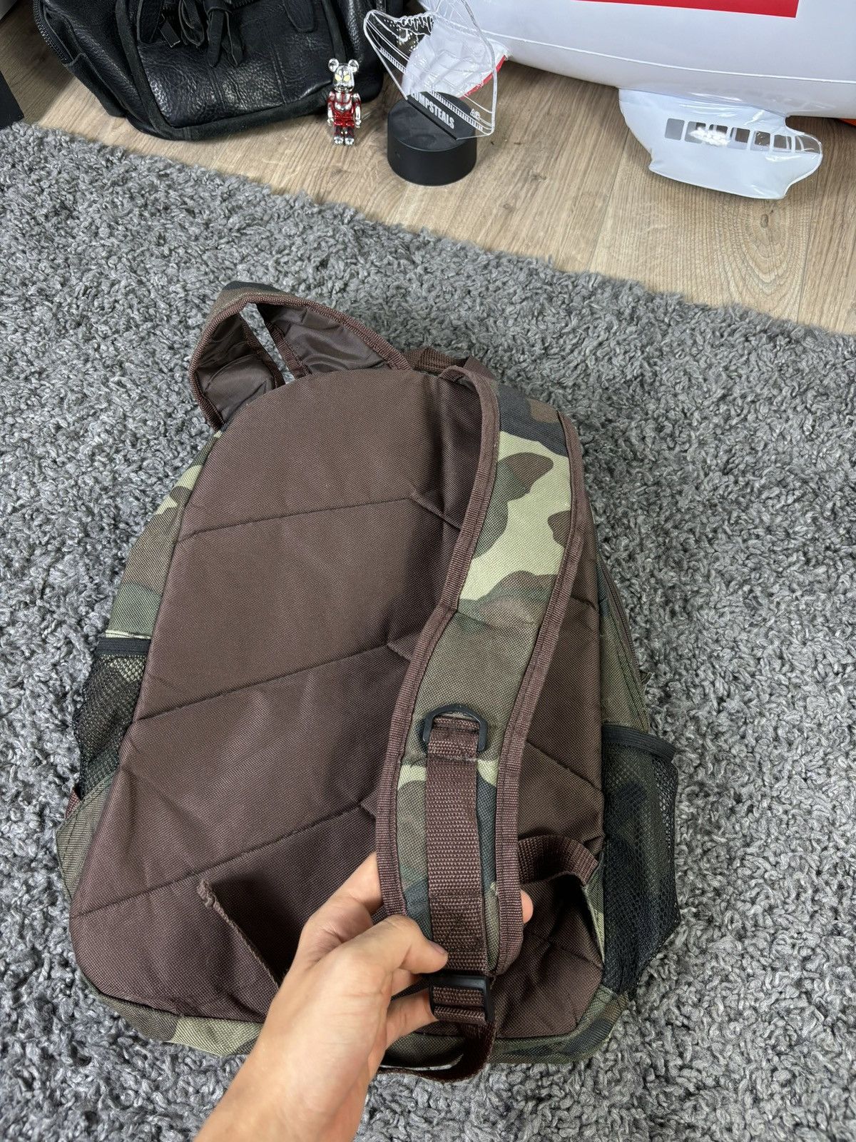 Schott × Vintage Vintage 90s Camo Military Backpack Bag Big Logo USA Size ONE SIZE - 5 Thumbnail