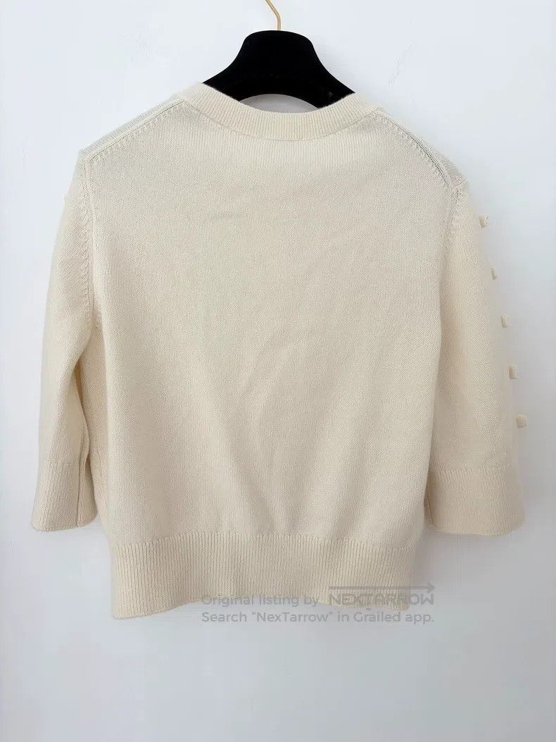 Chanel Chanel White bow knitted cardigan Size XS / US 0-2 / IT 36-38 - 2 Thumbnail