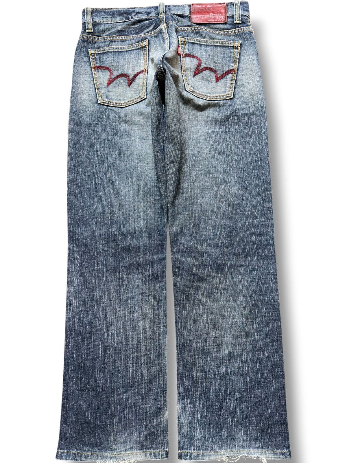 Edwin Vintage Edwin 503 Edge Of Blue Jeans Faded Distressed Denim Size US 31 - 4 Thumbnail