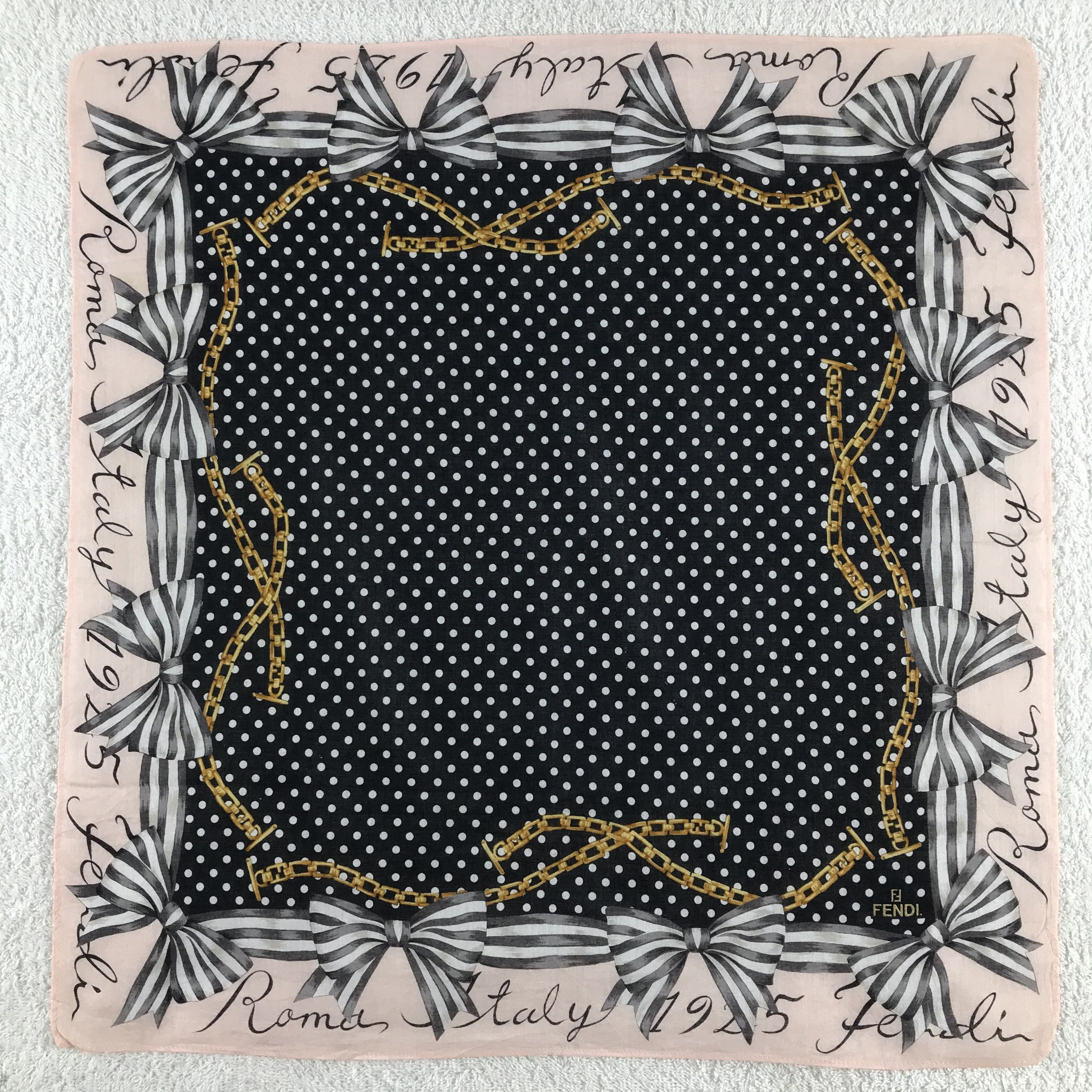 Vintage Vintage Fendi Bandana / Handkerchief / Neckerchief - S258 Size ONE SIZE - 1 Thumbnail