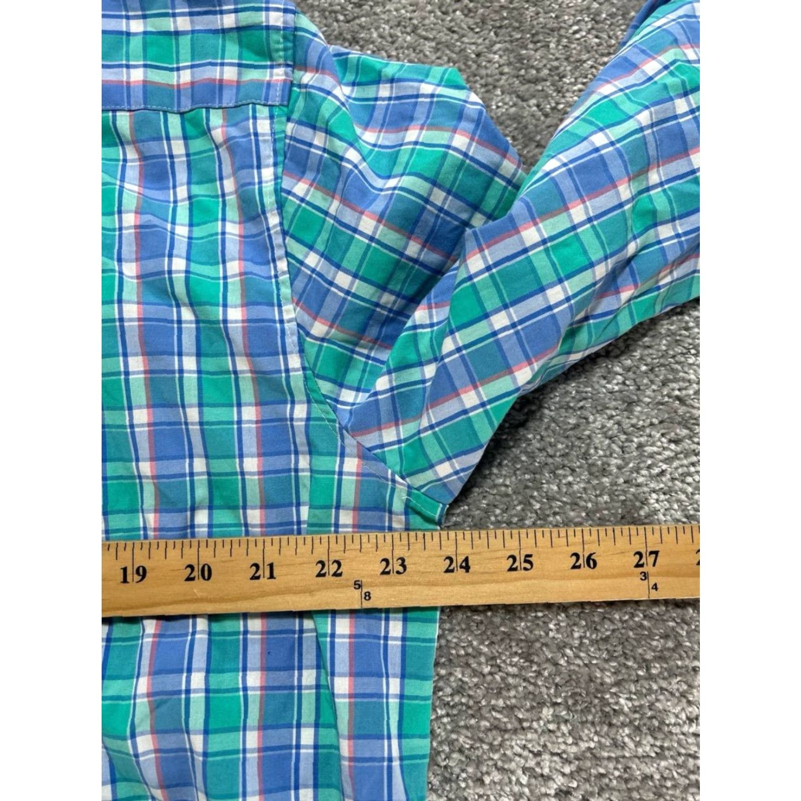 Vineyard Vines Vineyard Vines Shirt Mens Large Green Plaid Cotton Logo Stretch Button Down Shirt Size US L / EU 52-54 / 3 - 7 Thumbnail