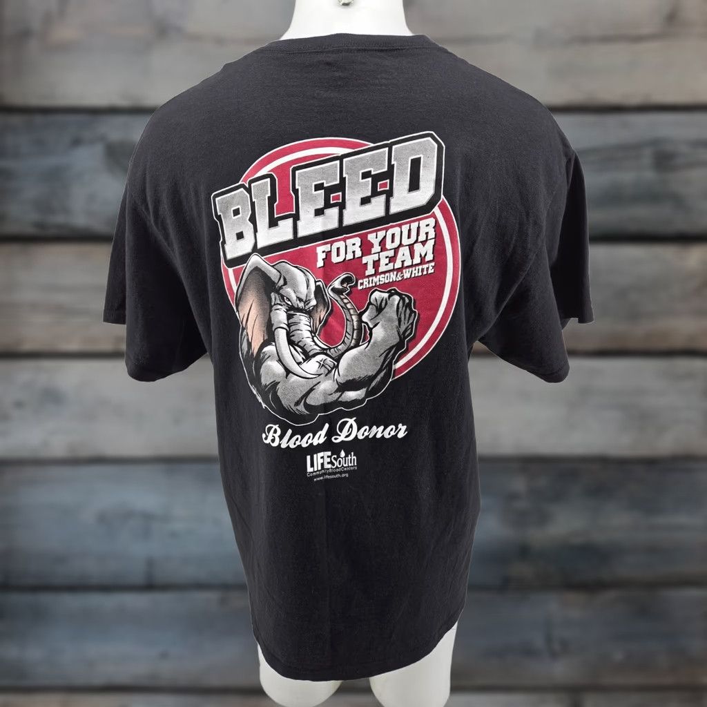 Delta Lifesouth Blood Donor Alabama Tide T Shirt XL Black Nike? Delta? Size US XL / EU 56 / 4 - 1 Thumbnail
