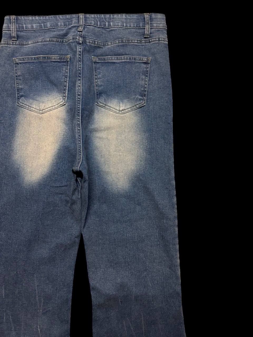 Other FLARE 90s Style Japanese Mudwash Punk Bootcut Denim Jeans Size US 30 / EU 46 - 14 Thumbnail