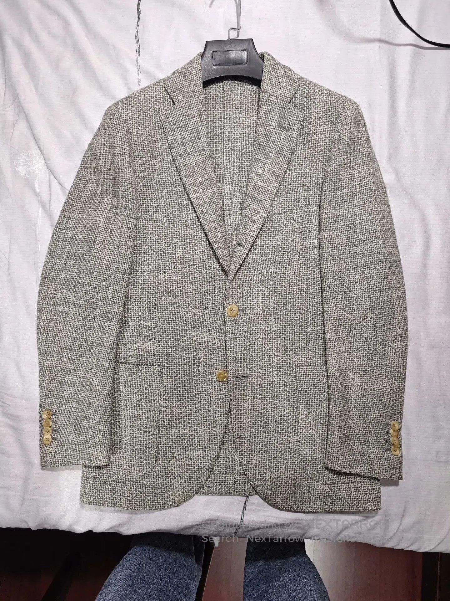Japanese Brand Custom Gray Wool Silk Blend Suit. Size US S / EU 44-46 / 1 - 5 Thumbnail
