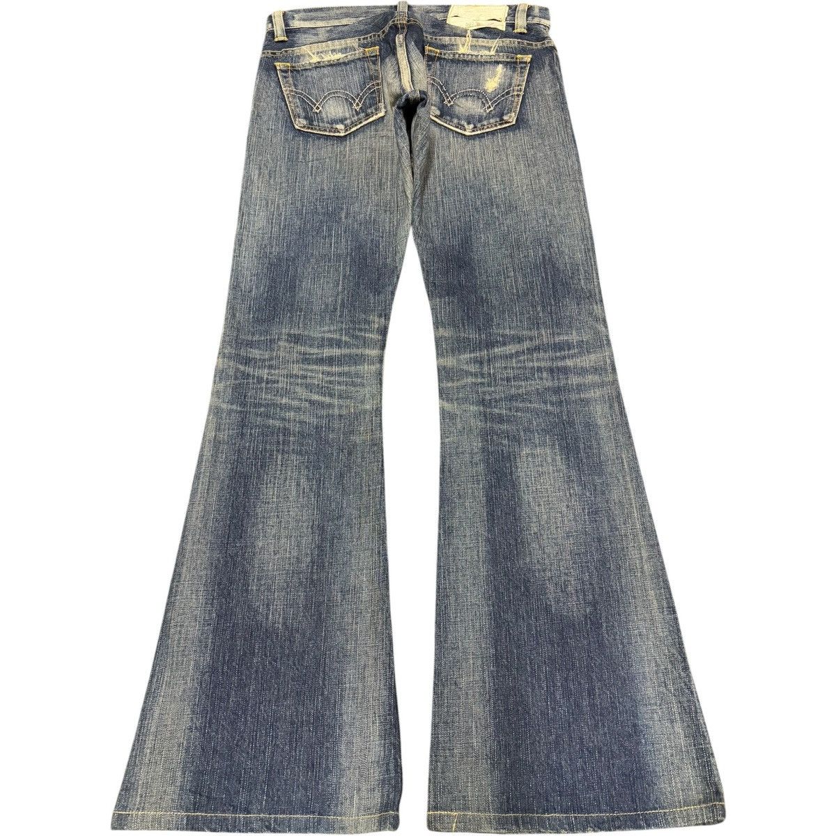 Edwin Vintage Edwin Rusty Wash Distressed Flare Jeans Size 31" - 2 Thumbnail