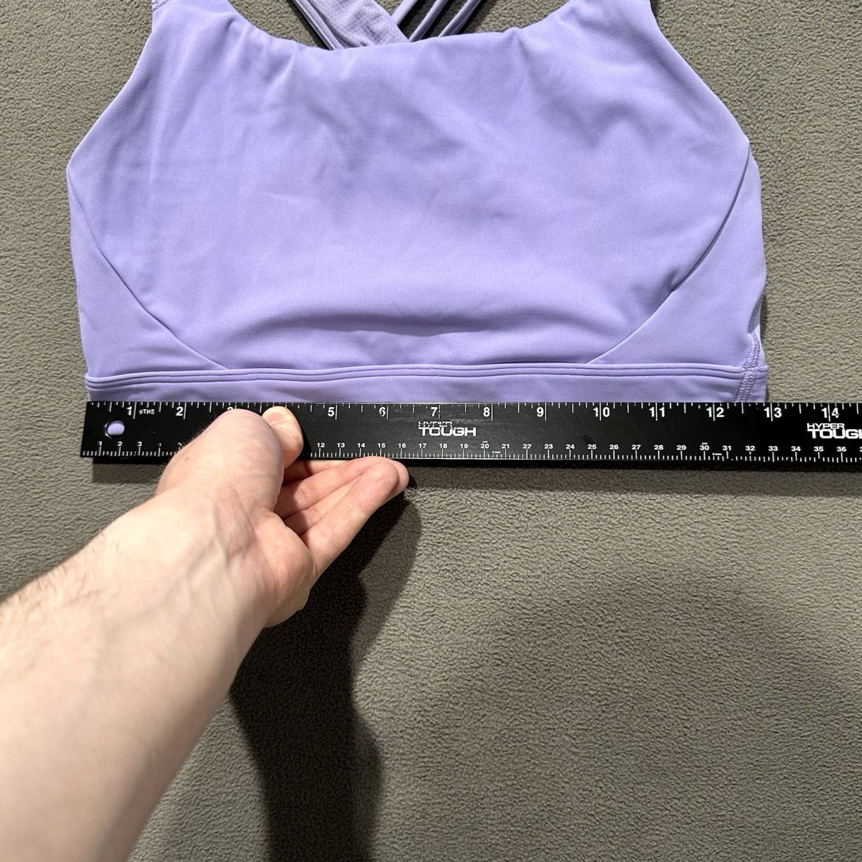 Athleta Athleta Sports Bra Womens Small Purple Compression Strappy A-C EUC Nylon Spandex Wireless Size ONE SIZE - 2 Thumbnail