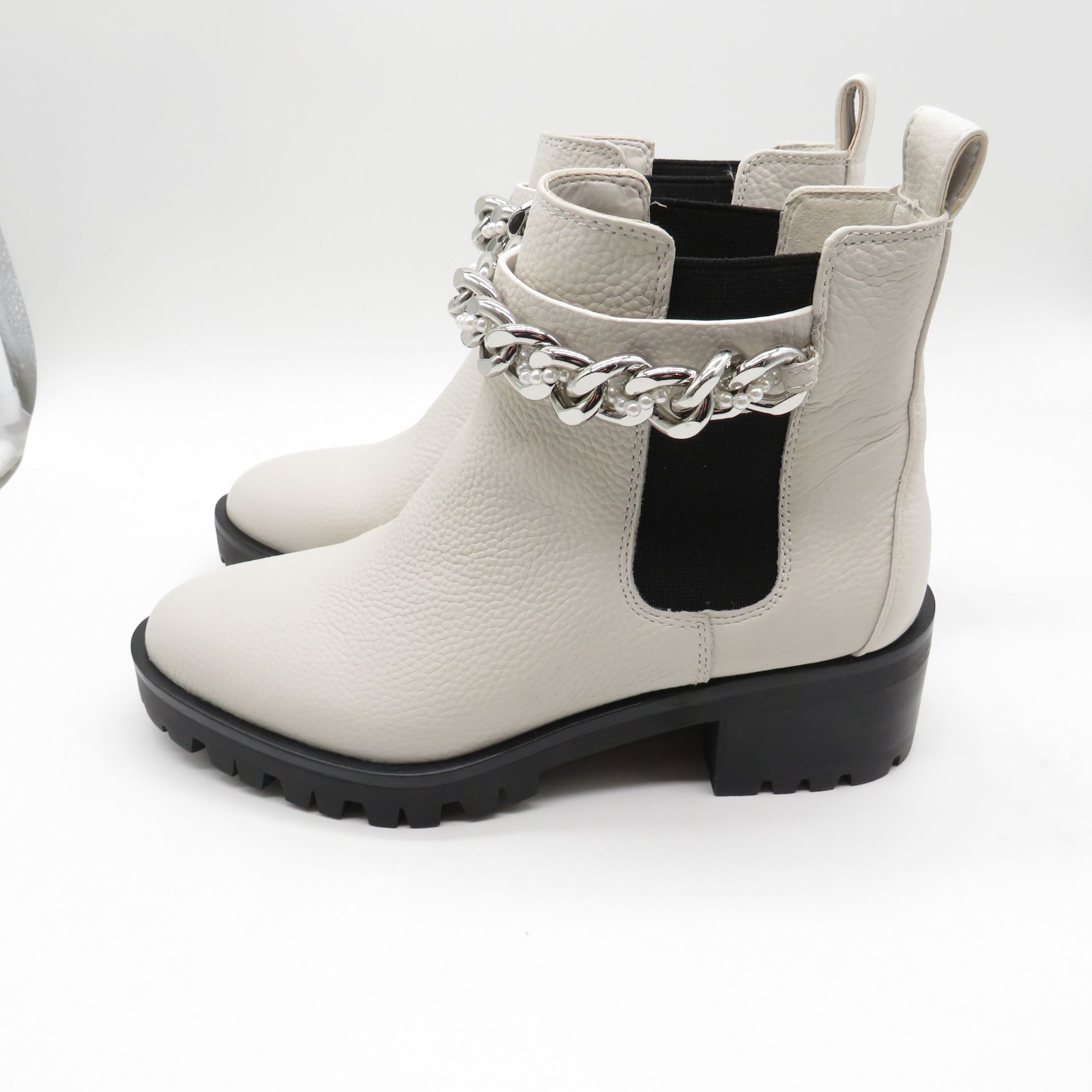 Other Karl Lagerfeld Paris Pierson Womens White Leather Boots Chun Size US 6.5 / IT 36.5 - 5 Thumbnail