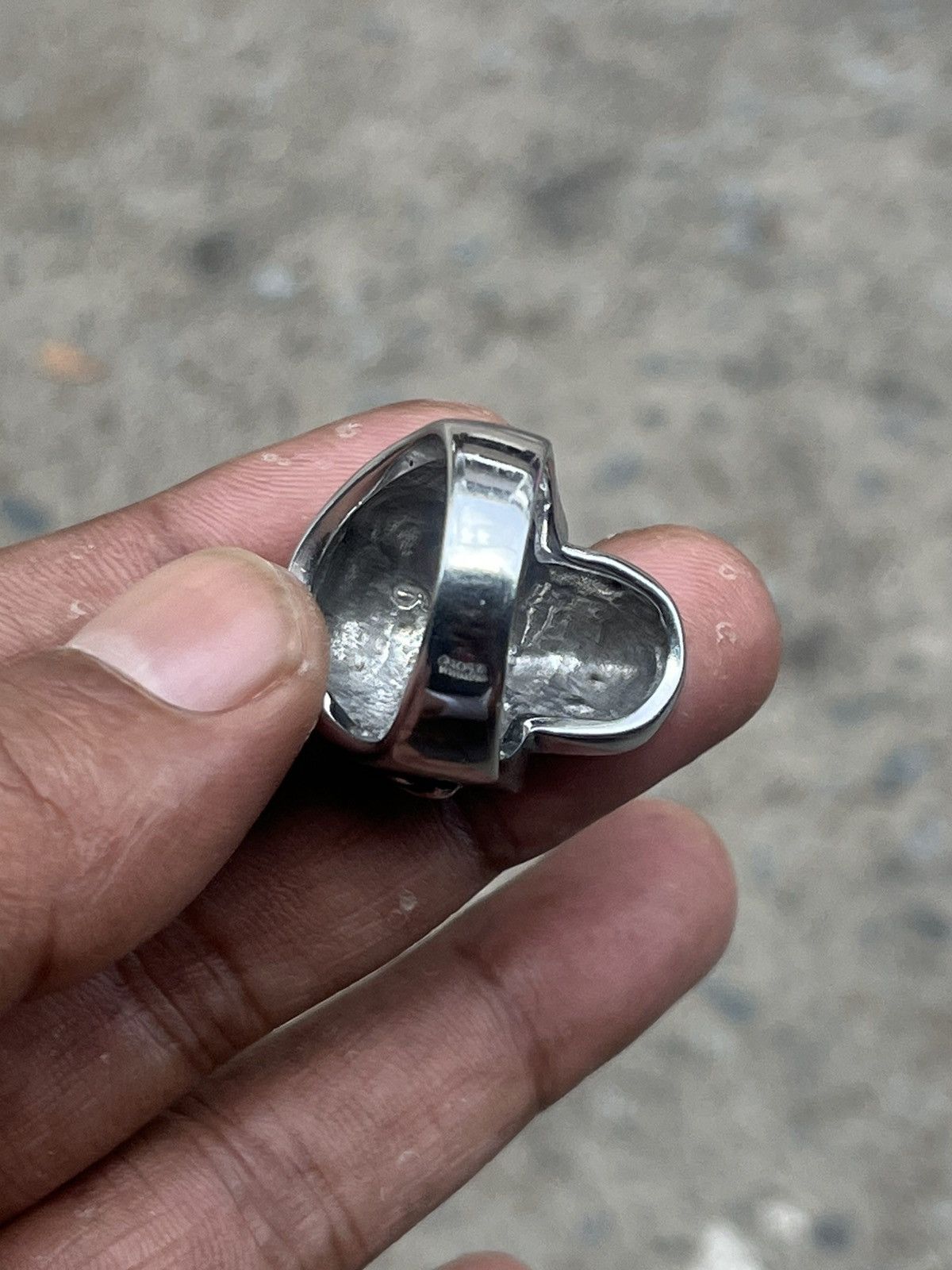 If Six Was Nine Hardcore Punk Skull Rose Ring Chrome Style Size ONE SIZE - 10 Thumbnail