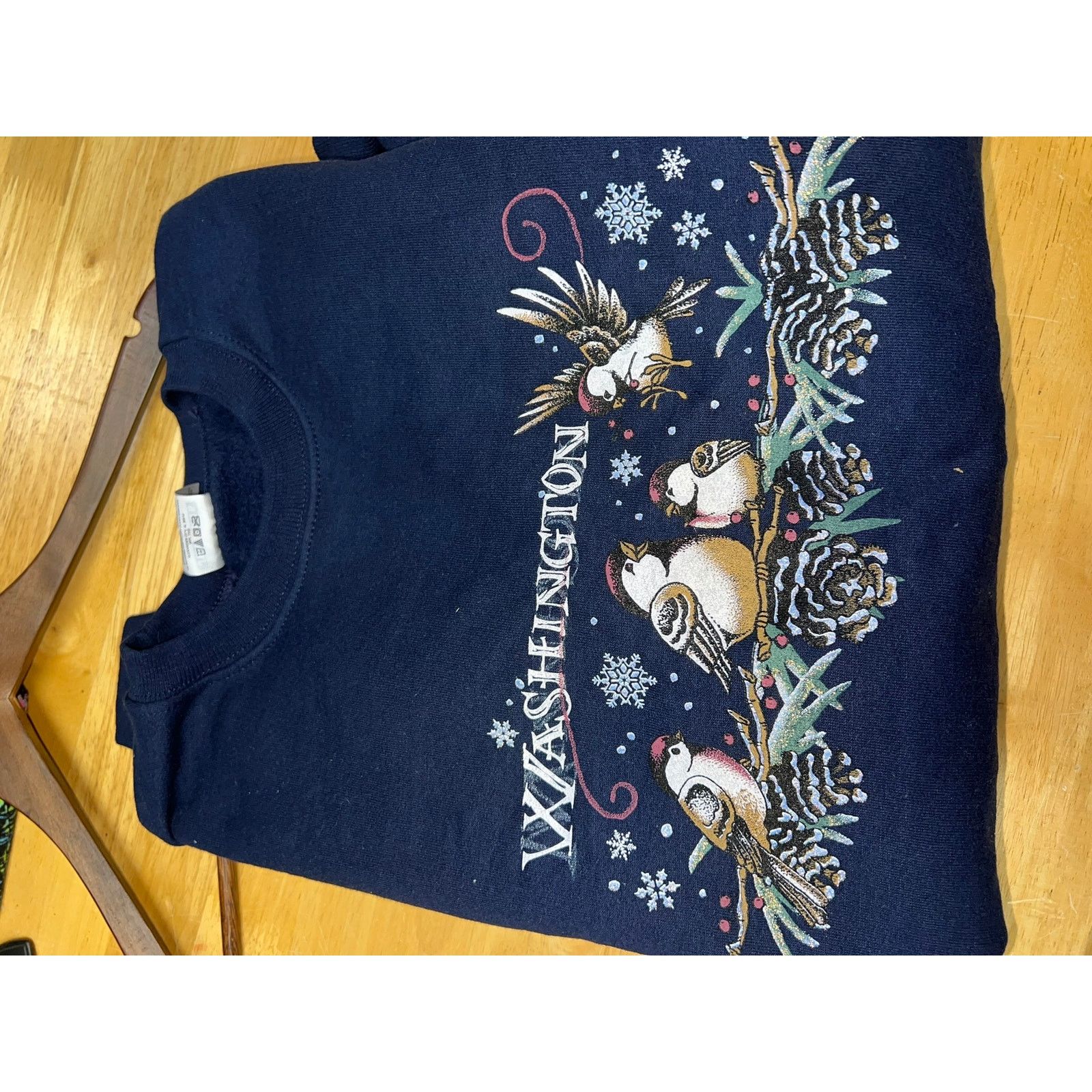 Jerzees Vintage Washington Sweatshirt Crewneck Bird Nature 90s XL Size US XL / EU 56 / 4 - 11 Thumbnail
