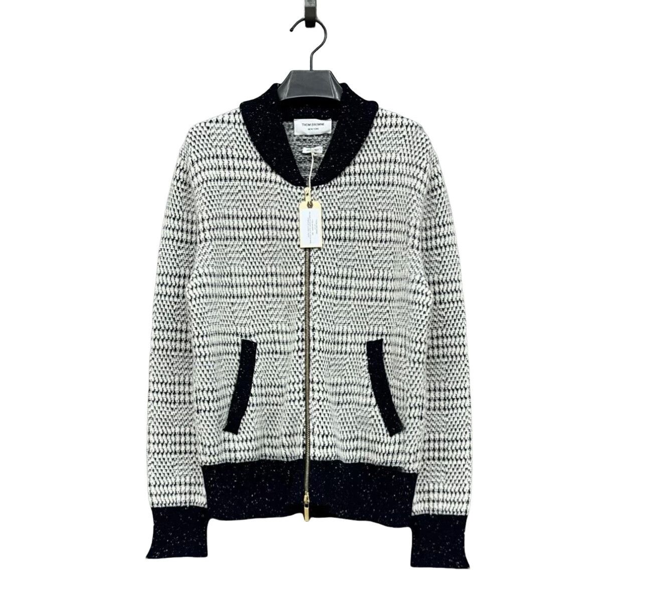 Thom Browne Thom Browne Patterned Knit Zip Jacket Size 1 Size US S / EU 44-46 / 1 - 1 Thumbnail