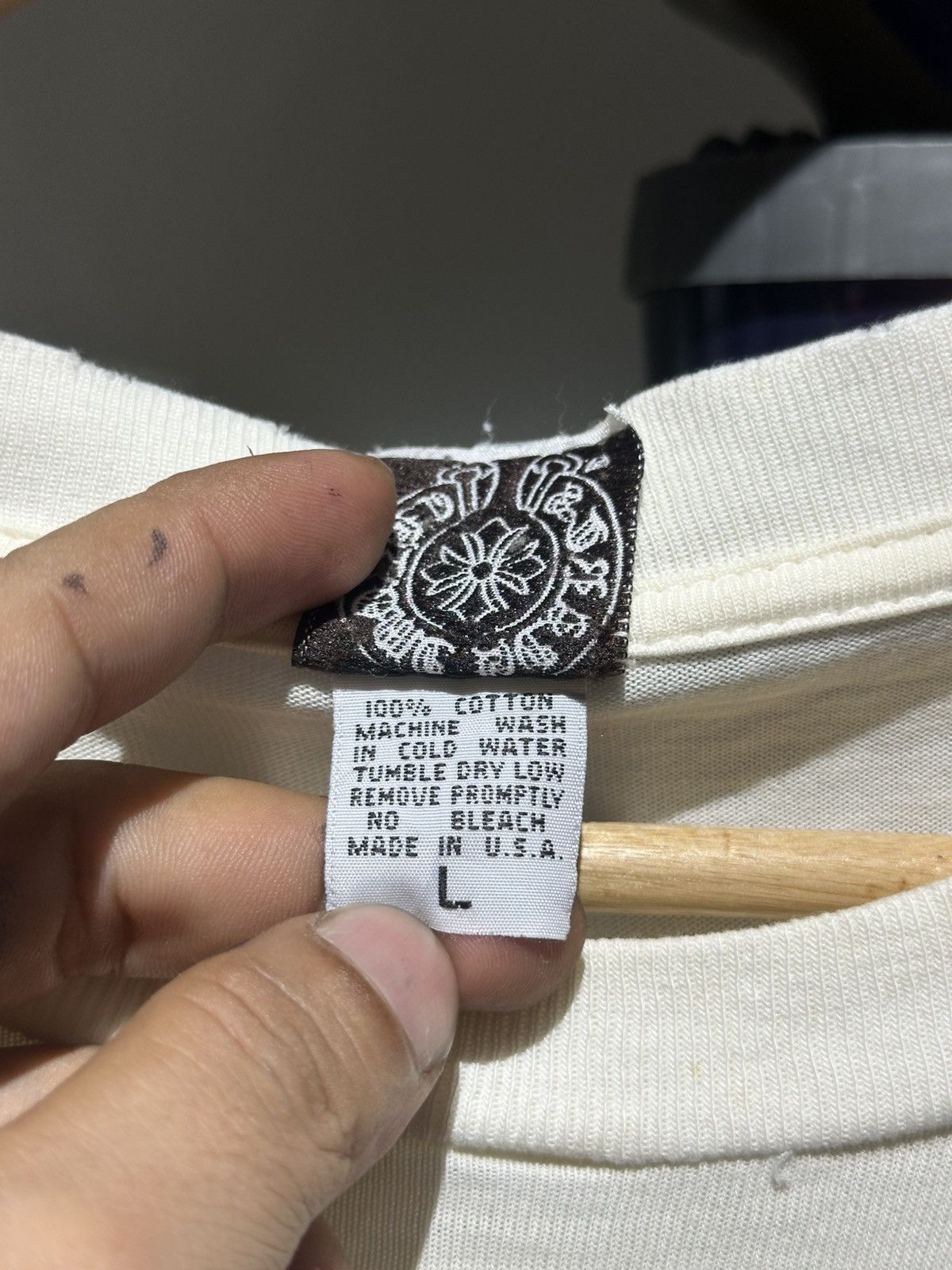 Vintage distressed vintage chrome hearts pocket tee Size US L / EU 52-54 / 3 - 8 Thumbnail