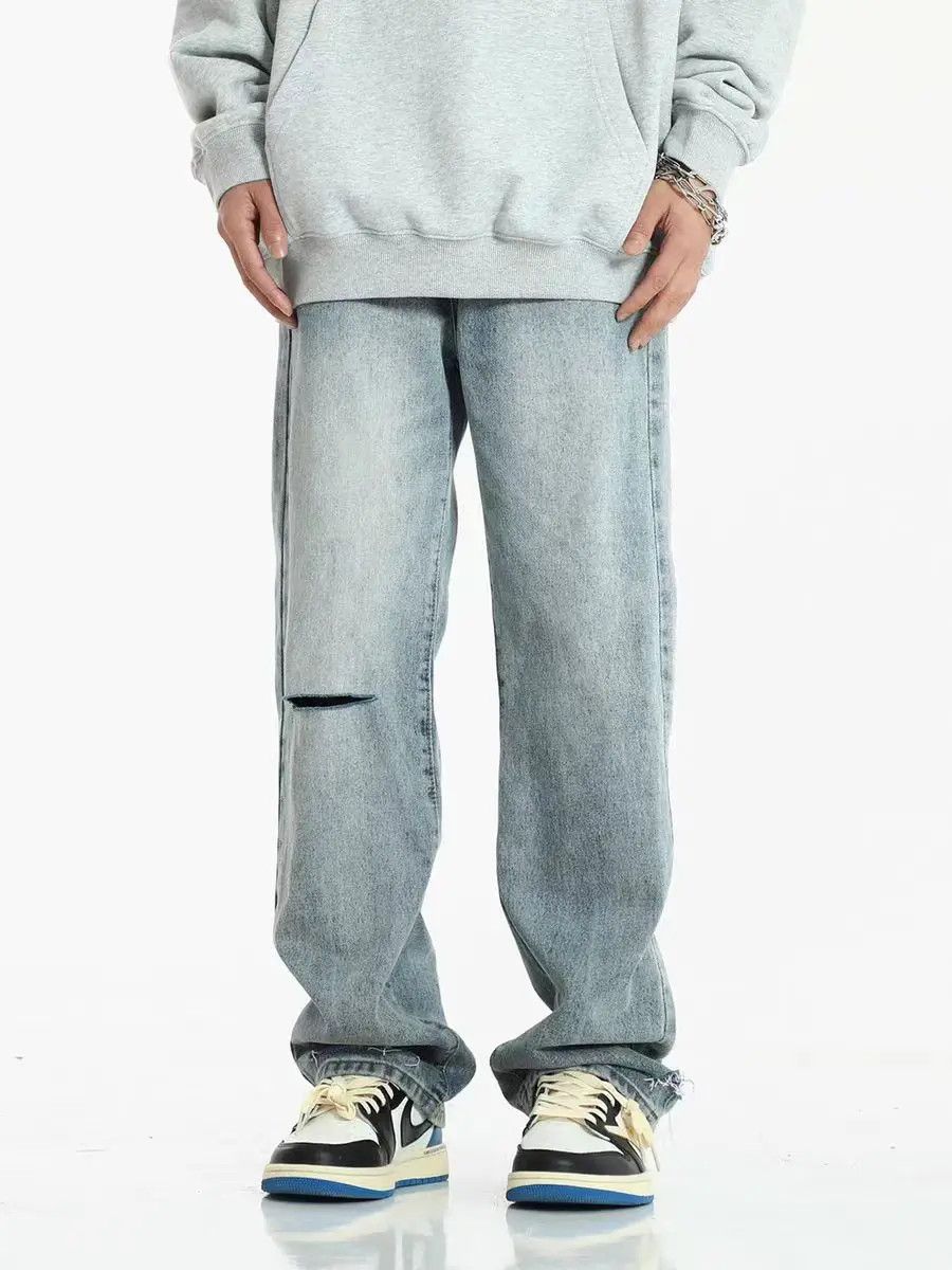 Japanese Brand × Jean High street ripped classic casual jeans Size US 34 / EU 50 - 1 Thumbnail