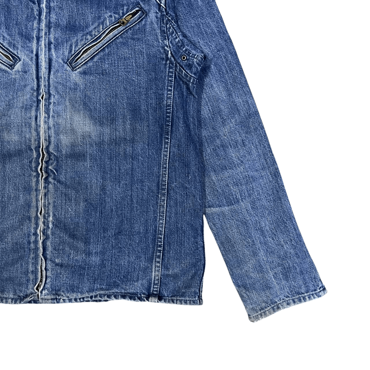 Paul Smith Red Ear Vintage Pual Smith Red Ear Selvedge Denim Biker Jacket Size US M / EU 48-50 / 2 - 4 Thumbnail