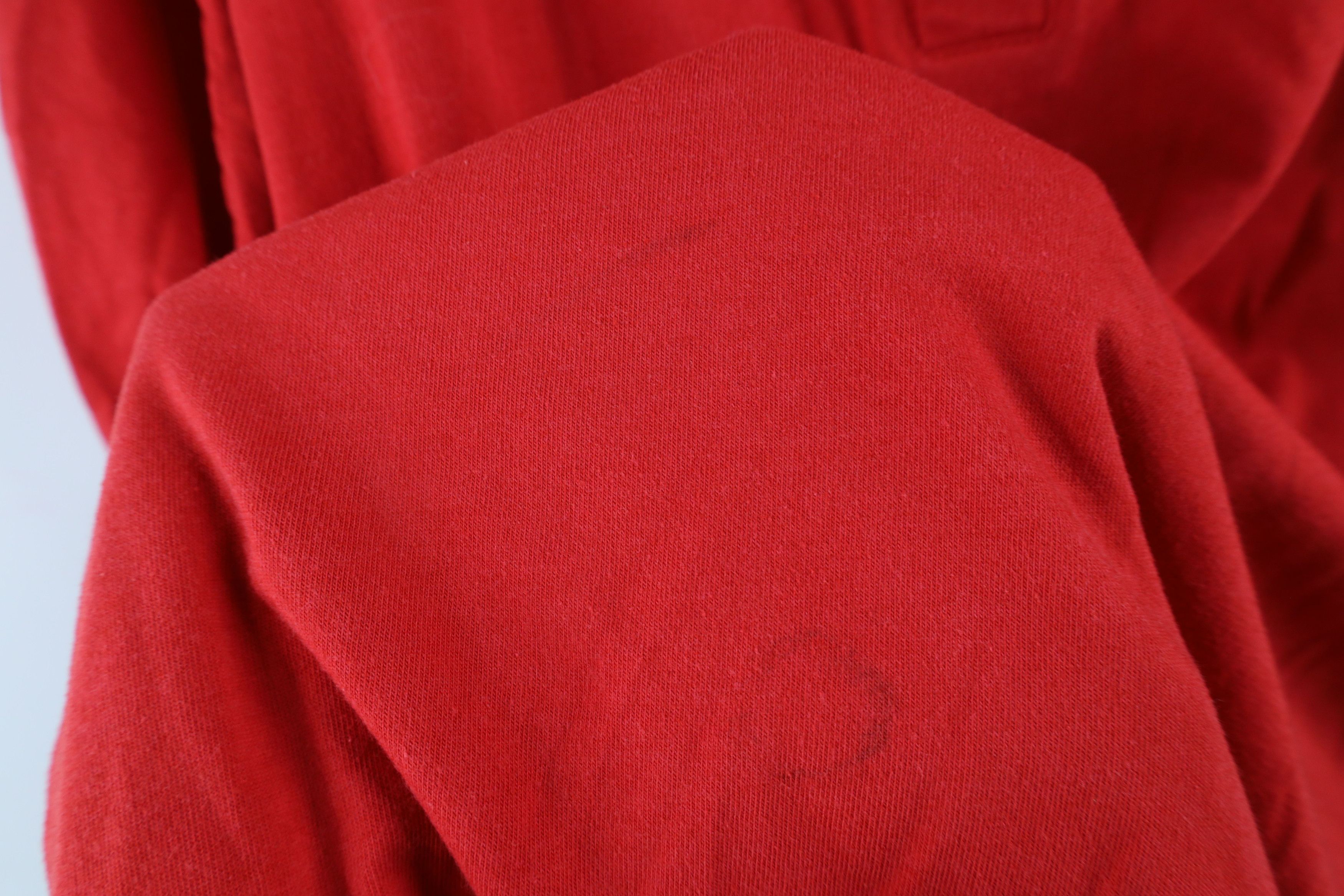 Vintage Vintage 90s Streetwear Blank Short Sleeve Henley T-Shirt Red Size US XL / EU 56 / 4 - 4 Thumbnail