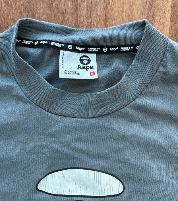 Aape Aape A Bathing Ape logo back print ombre t-shirt Black/Gray Size US M / EU 48-50 / 2 - 3 Thumbnail