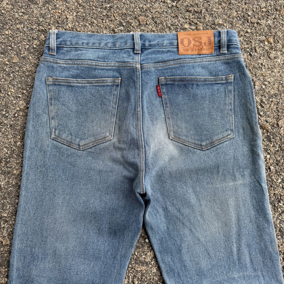 Japanese Brand VINTAGE OSJ DENIM FADED RIPPEP JEAN PANTS Size US 32 / EU 48 - 10 Thumbnail