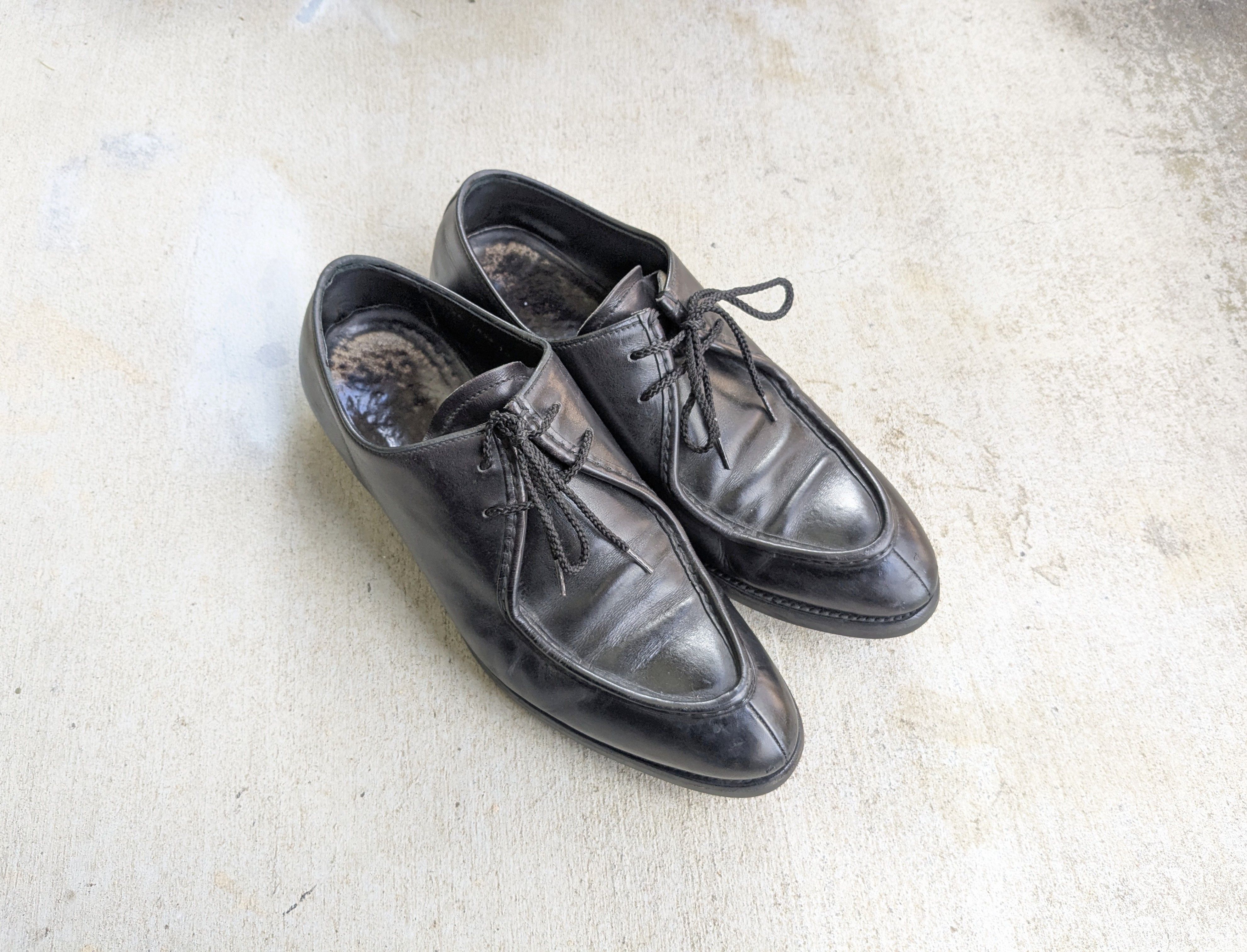 Prada Prada Split Toe Oxfords Derby's Black 11 Leather Bluchers Size US 11 / EU 44 - 1 Thumbnail