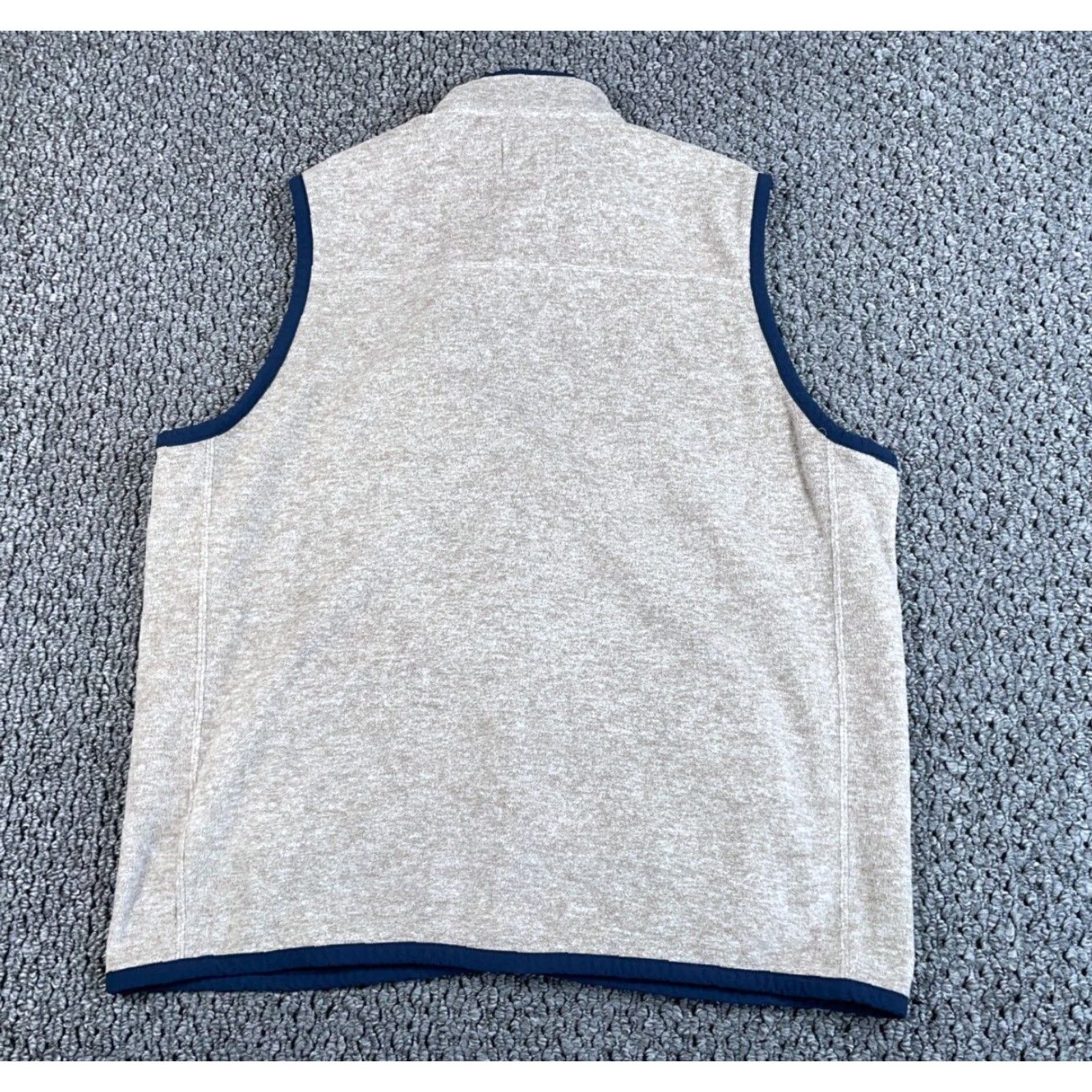 Abercrombie & Fitch Abercrombie & Fitch Zip Fleece Vest XL Beige Dark Blue Outdoor Hiking Size US XL / EU 56 / 4 - 2 Thumbnail