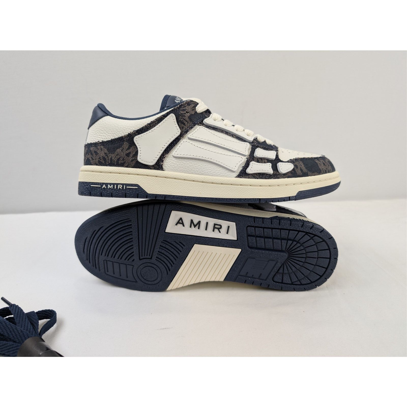 Amiri o1rshd1 MA Quad Skeleton Top Low Sneakers in Midnight Indigo Size US 10 / EU 43 - 14 Thumbnail