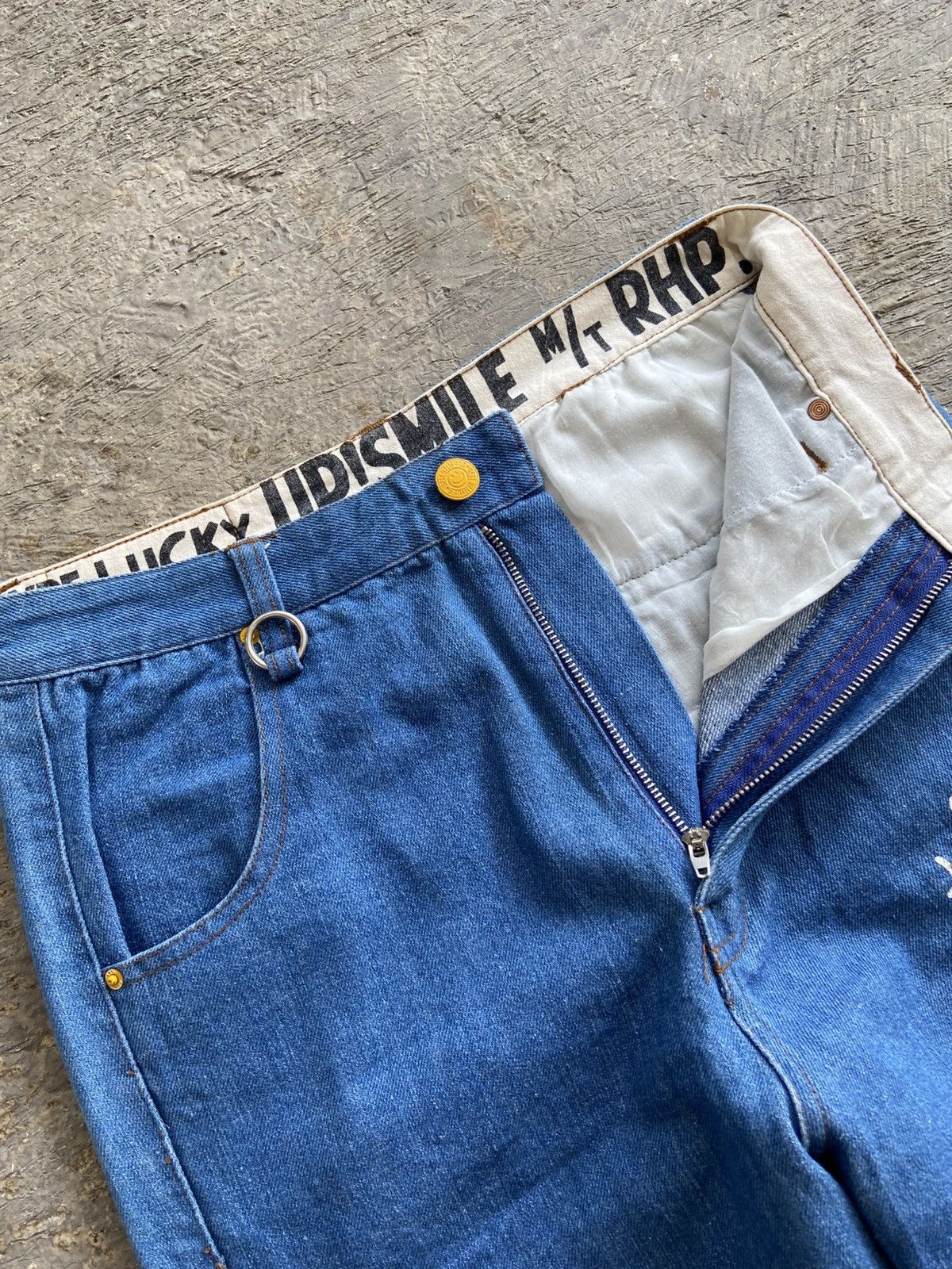 Japanese Brand 2000s Up Smile RHP - Japan Denim Cell Pocket Pants Size 31" - 5 Thumbnail