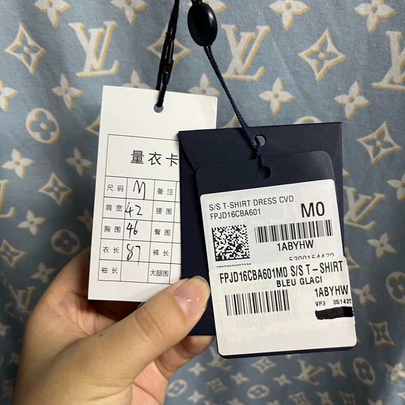 Louis Vuitton Louis Vuitton Blue Round Neck Full Print Mid-Waist Slim Mi Size S / US 4 / IT 40 - 3 Thumbnail
