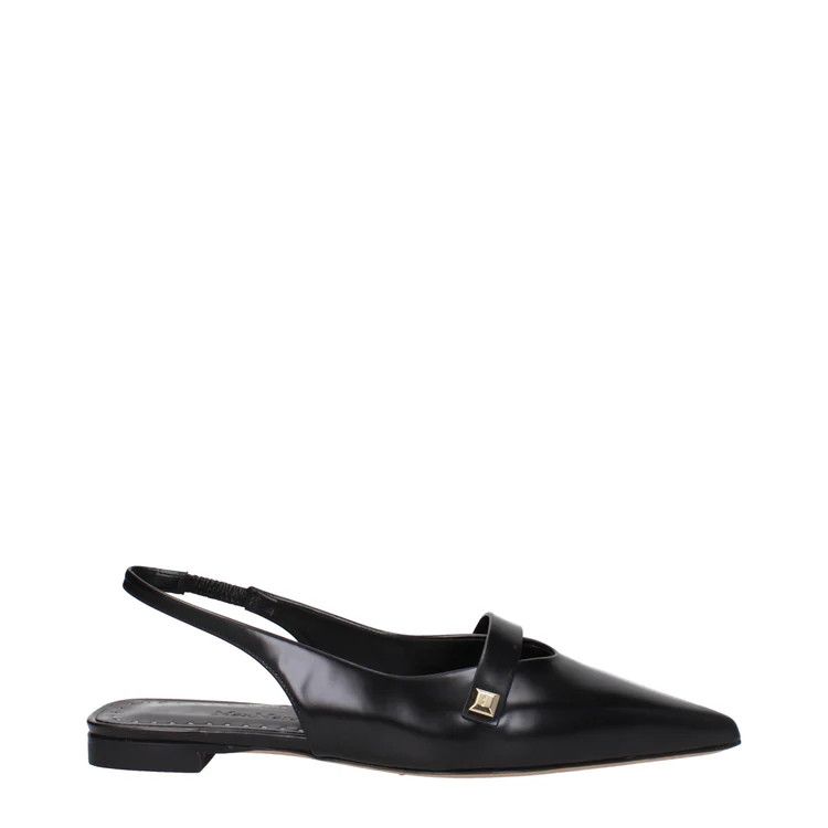 Max Mara ob1o1e1124 Leather Sandals in Black Size US 9.5 / IT 39.5 - 1 Thumbnail