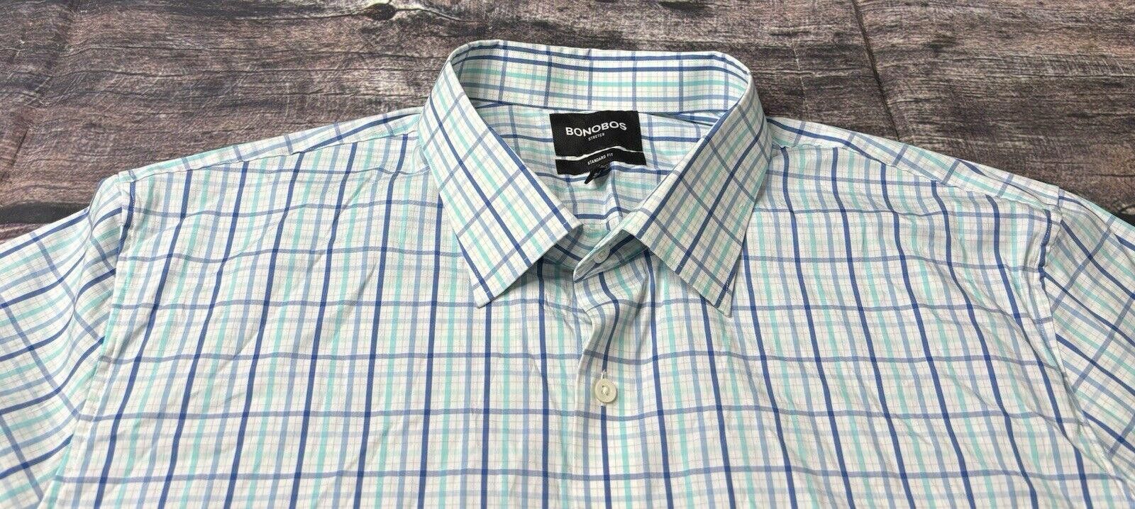 Bonobos Bonobos Shirt Men's 20 36 (2XL) Button Up Stretch Plaid Size US XXL / EU 58 / 5 - 5 Thumbnail