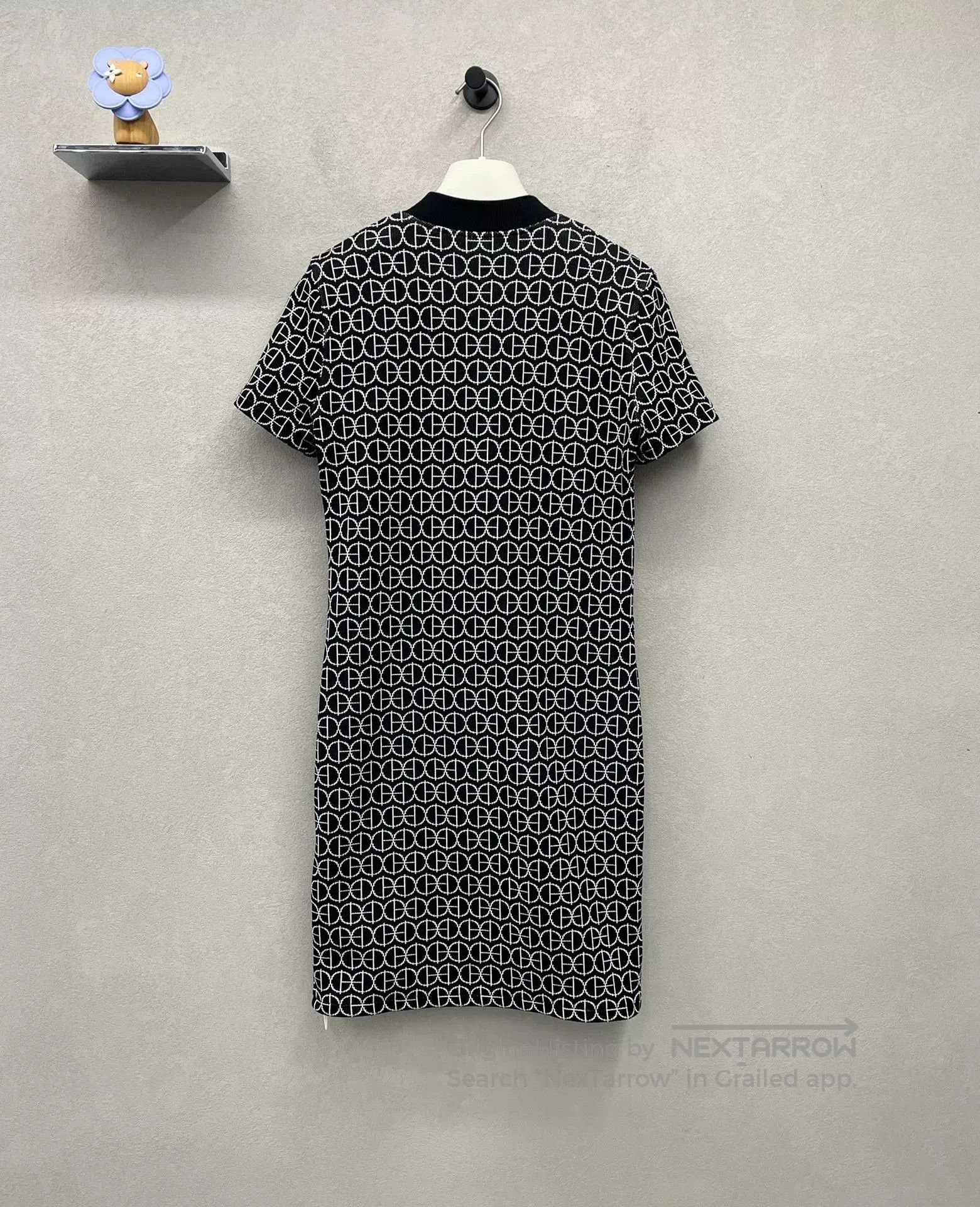 Hermes Hermes Logo Print Black Dress. Size XXS / US 00 / IT 34 - 2 Thumbnail