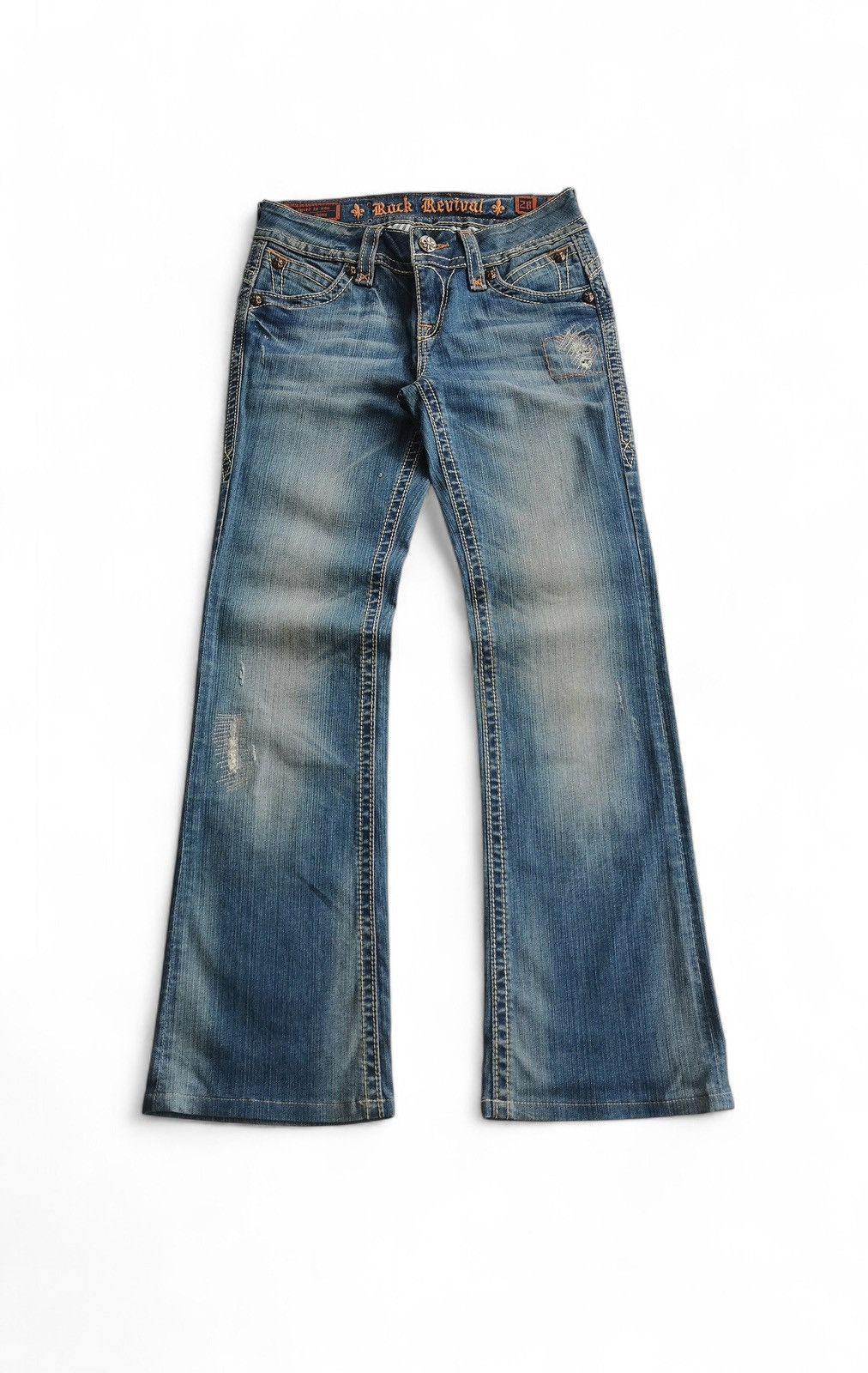 Rock Revival Rock Revival Women’s Distressed Bootcut Jeans Medium Wash Size 28" / US 6 / IT 42 - 1 Thumbnail